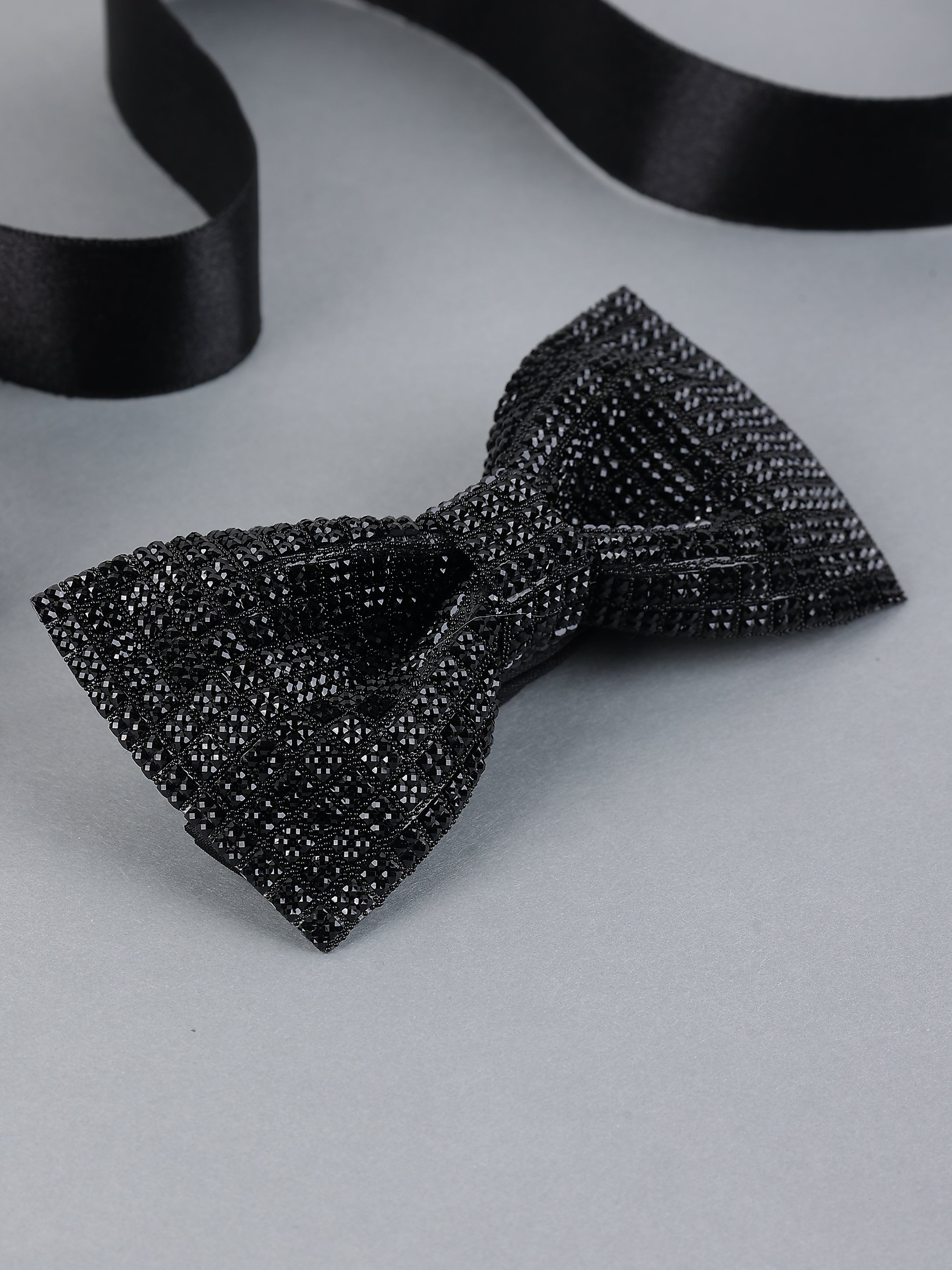 Onyx Geometric Crystal Bow Tie