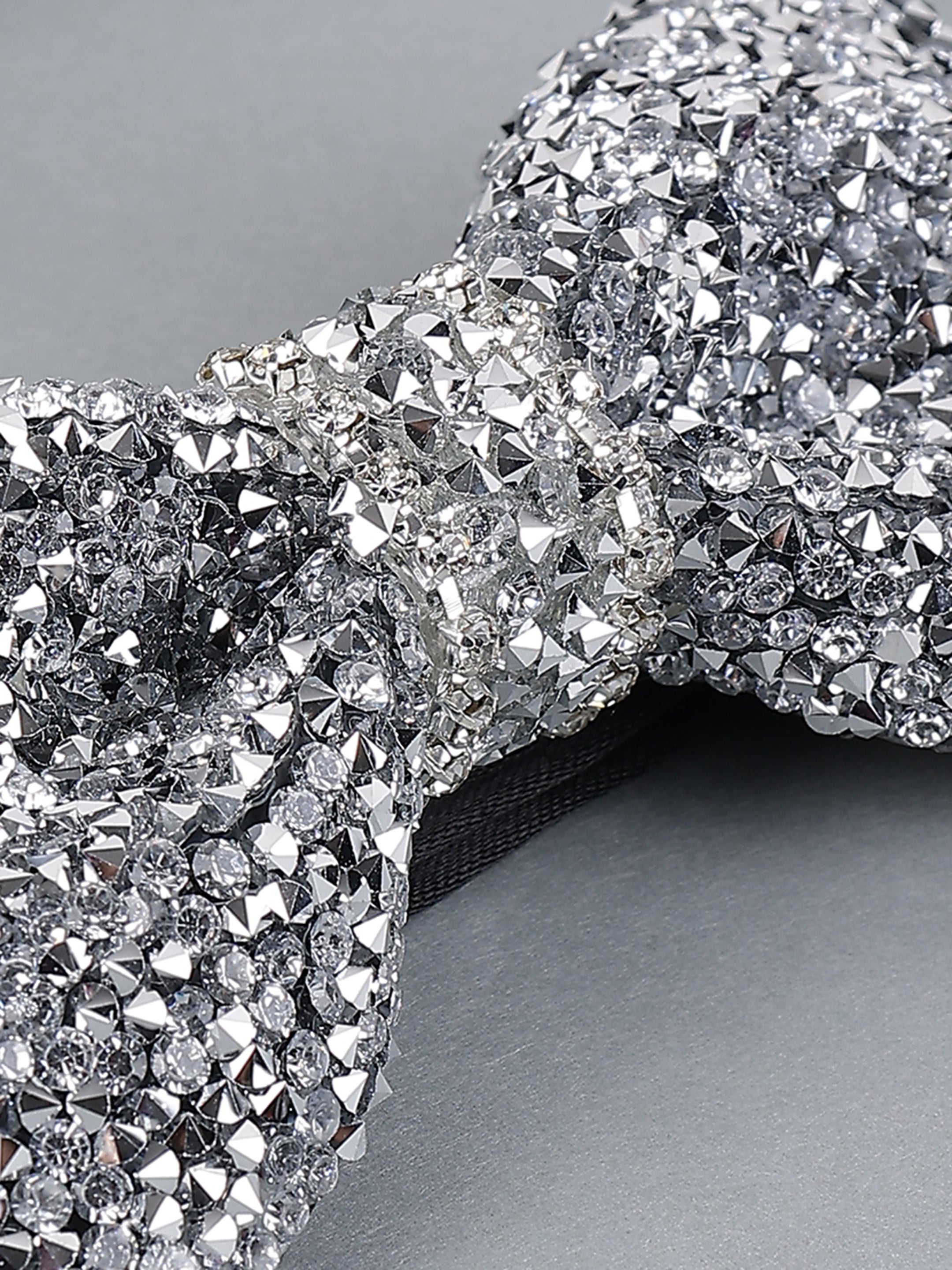 Emerald & Silver Pavé Bow Tie