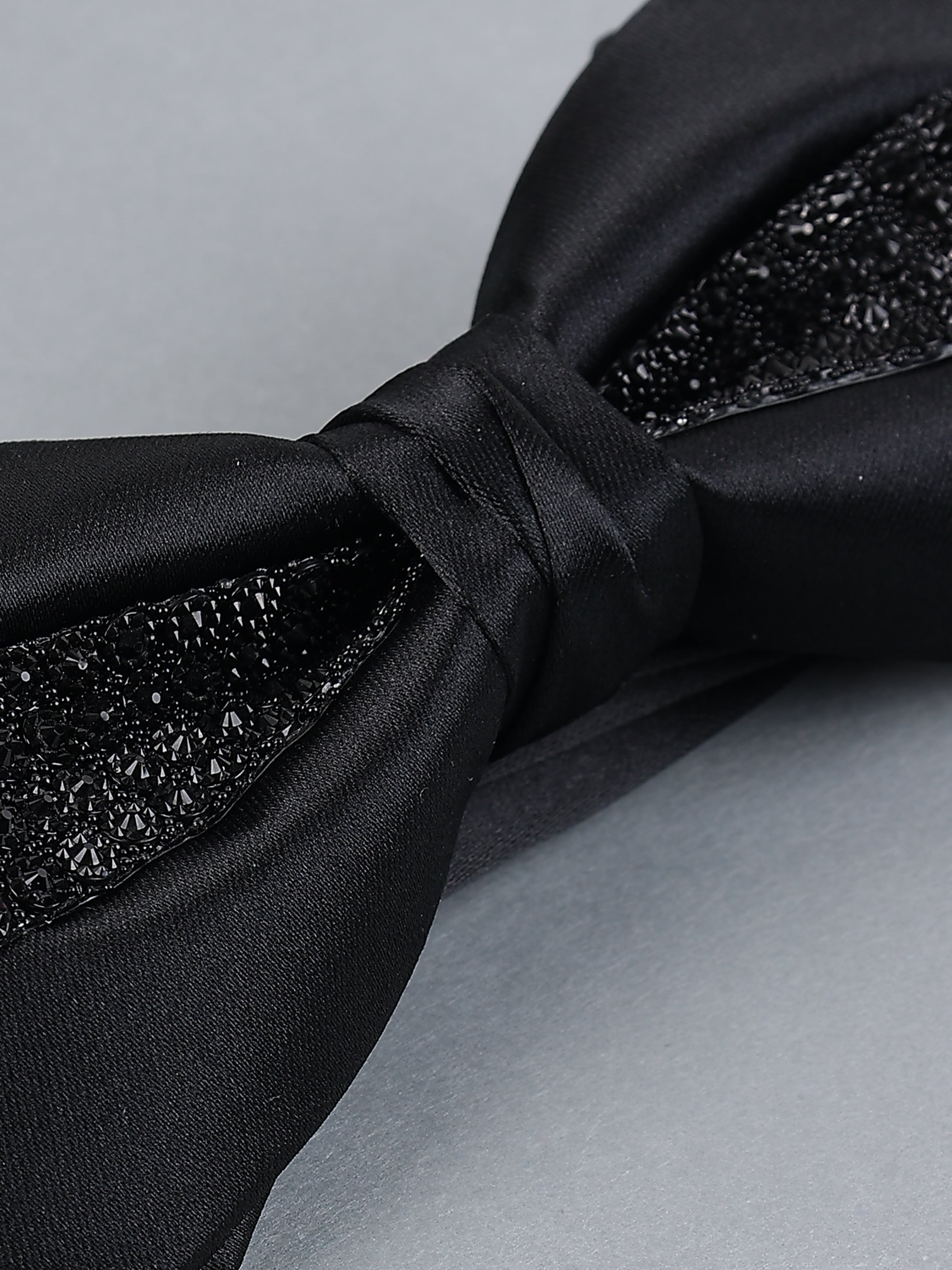 Midnight Shimmer Embellished Bow Tie