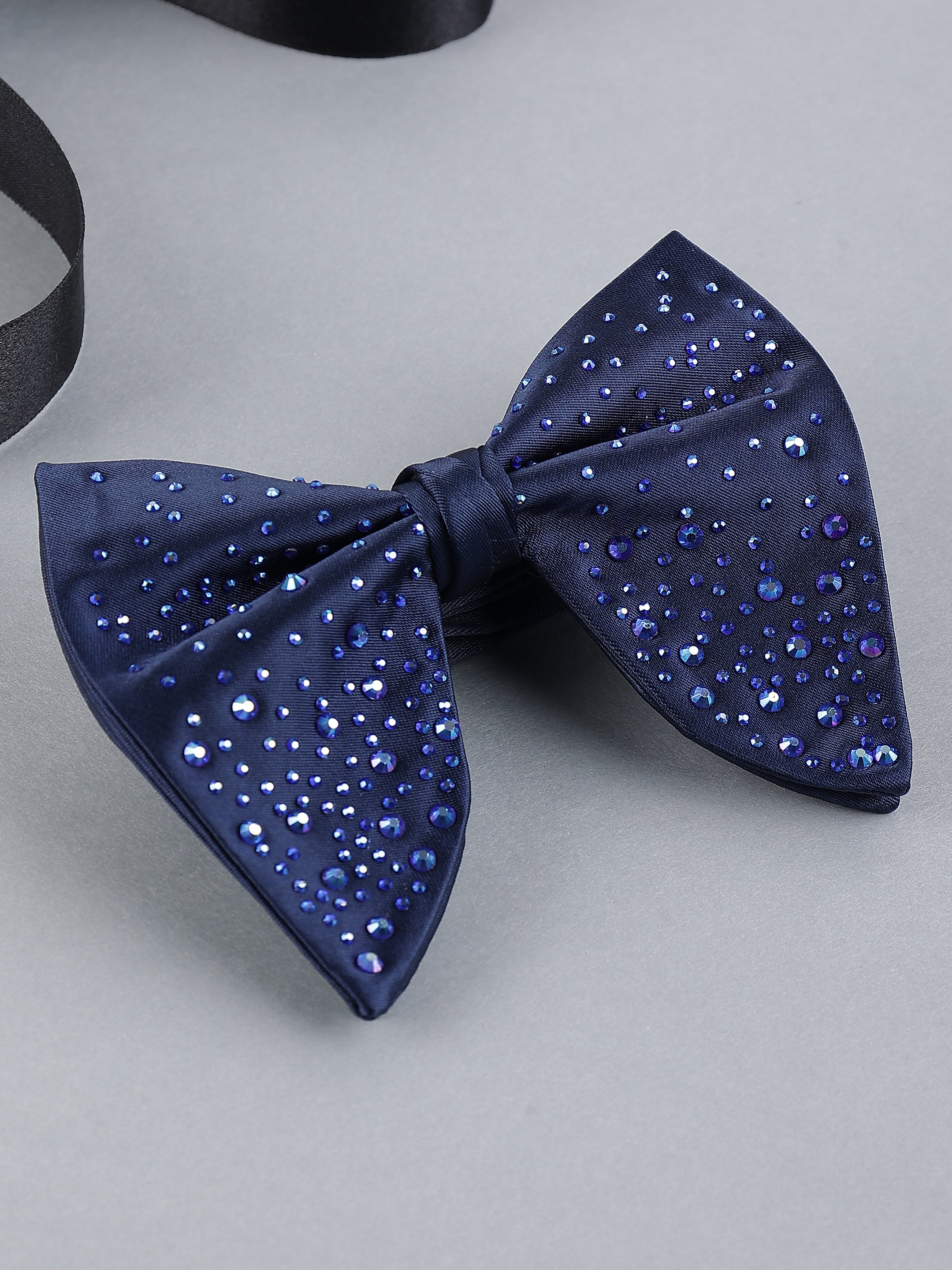 Sapphire Stardust Embellished Bow Tie