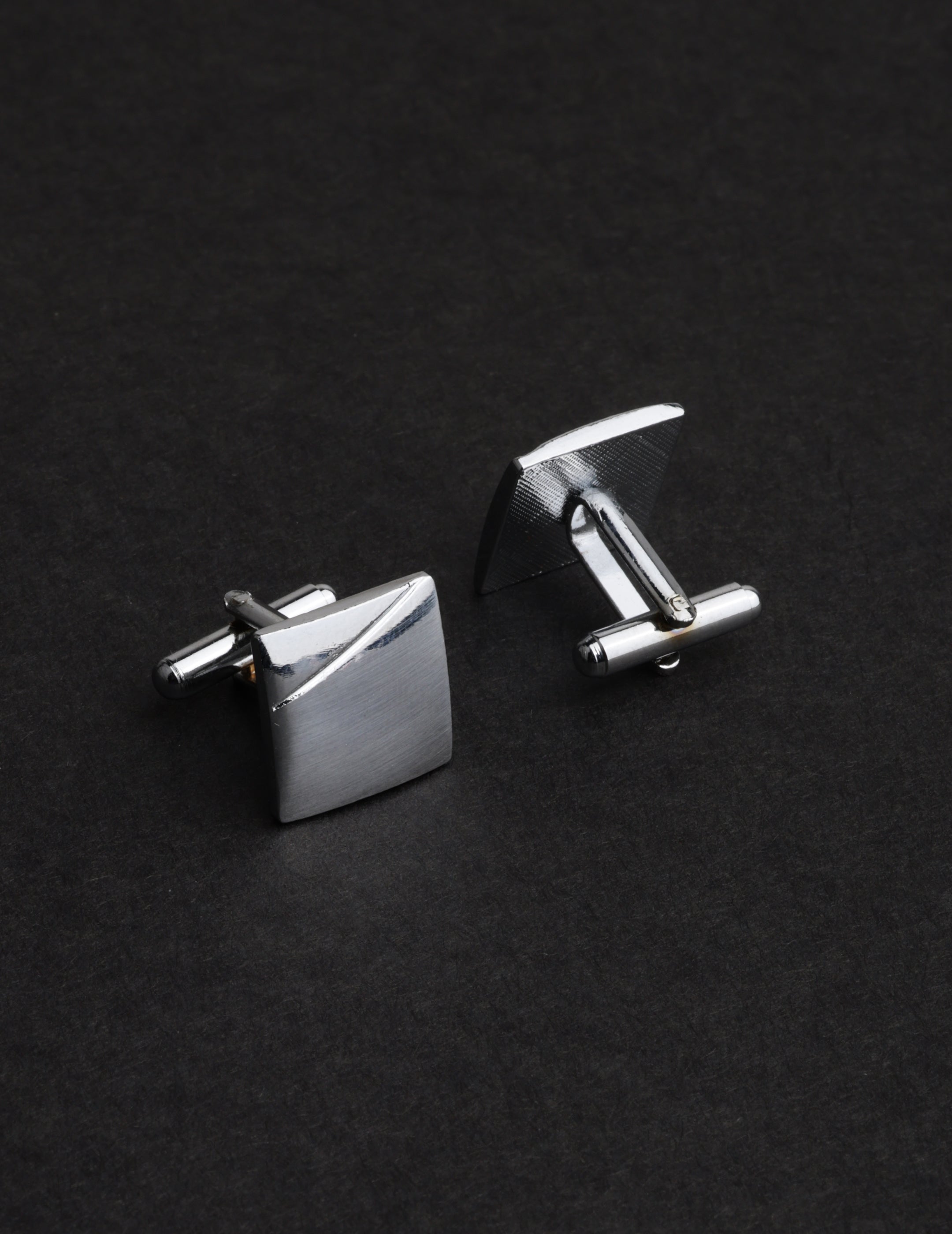 Minimalist Silver Square Cufflink
