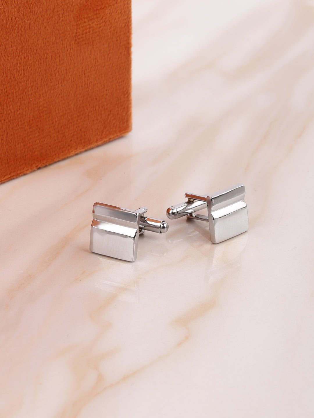 Silver Bar Textured Cufflink