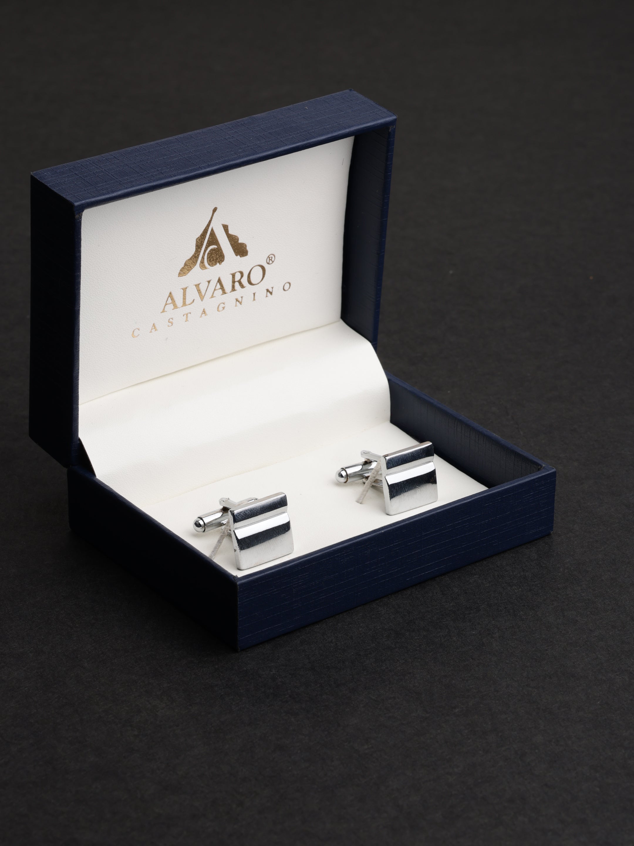 Silver Bar Textured Cufflink