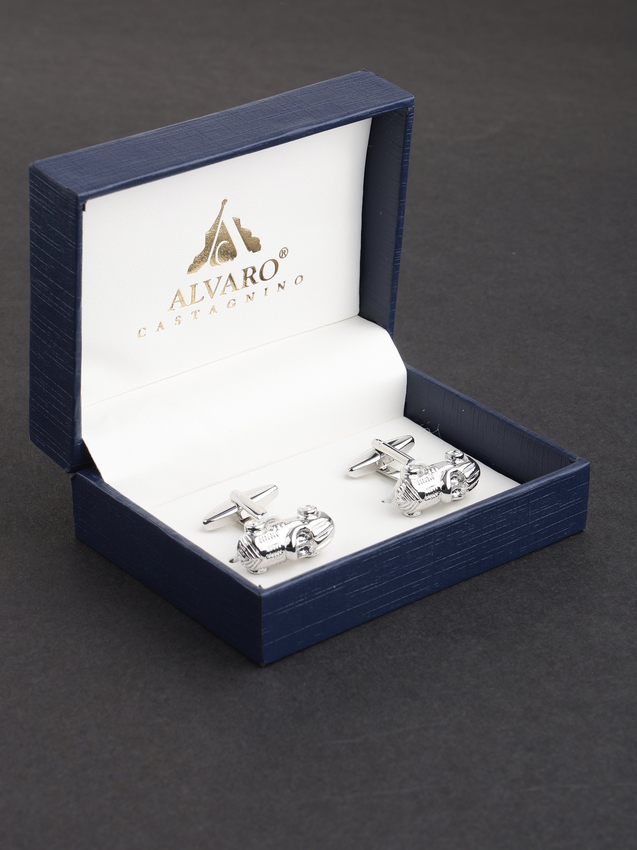 Silver Retro Microphone Cufflinks