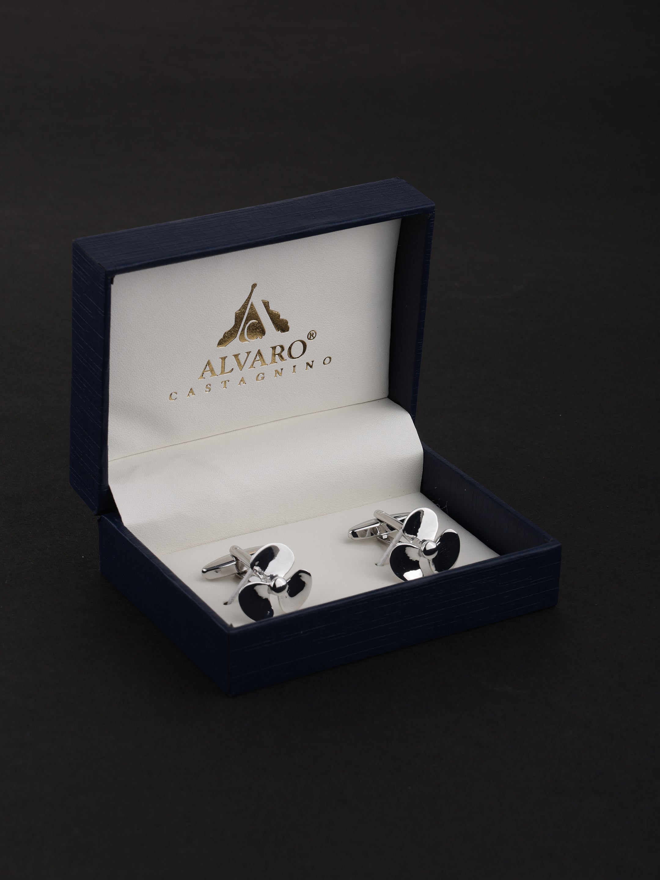 Silver Boat Propeller Nautical Cufflinks