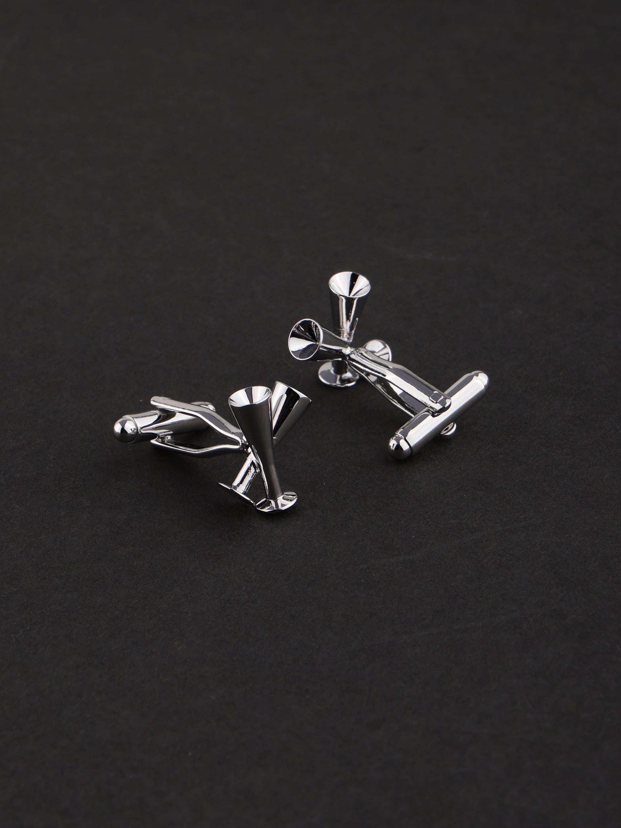 Silver Martini Glass Cocktail Cufflinks
