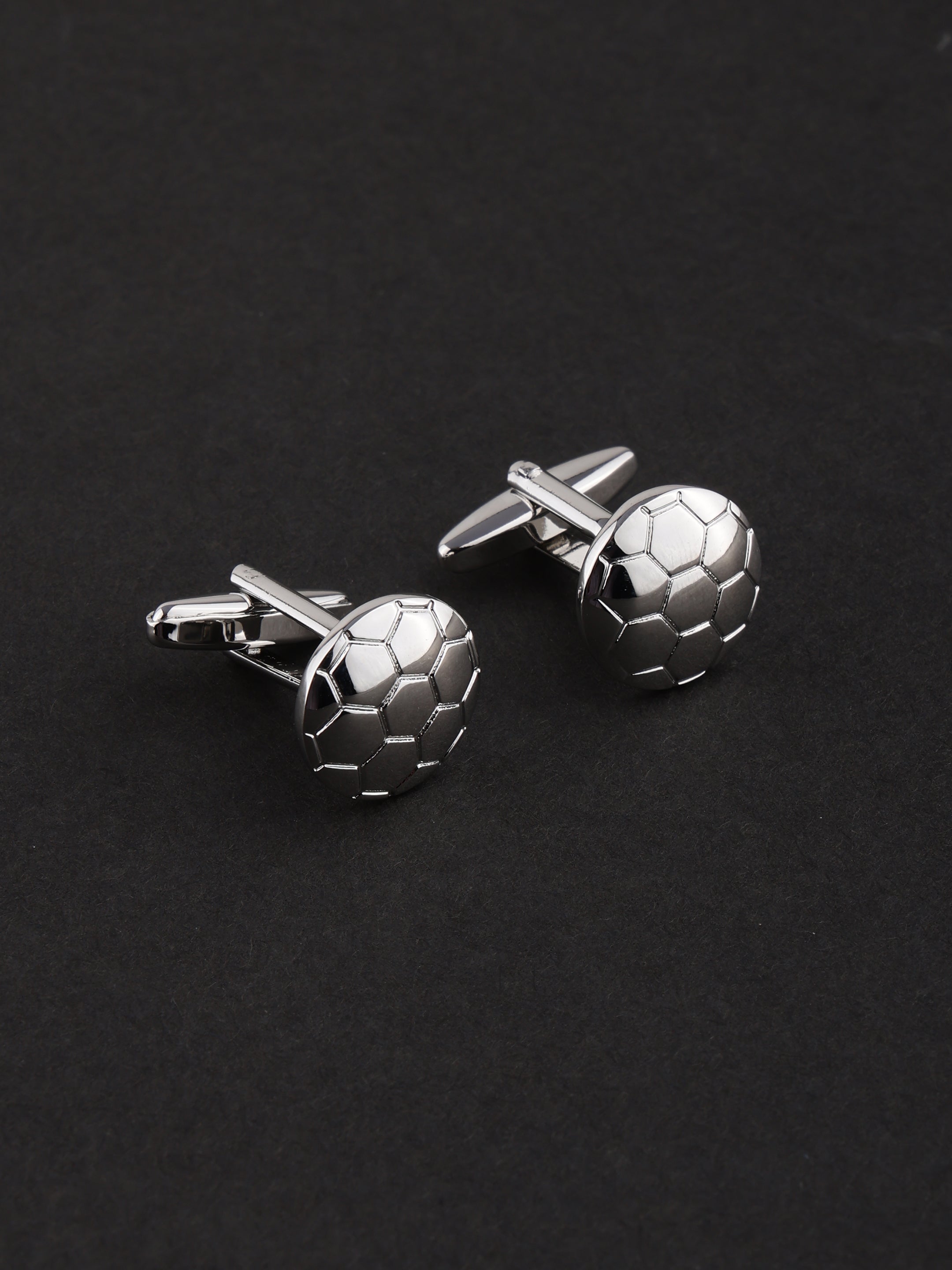 Football Silver Cufflinks