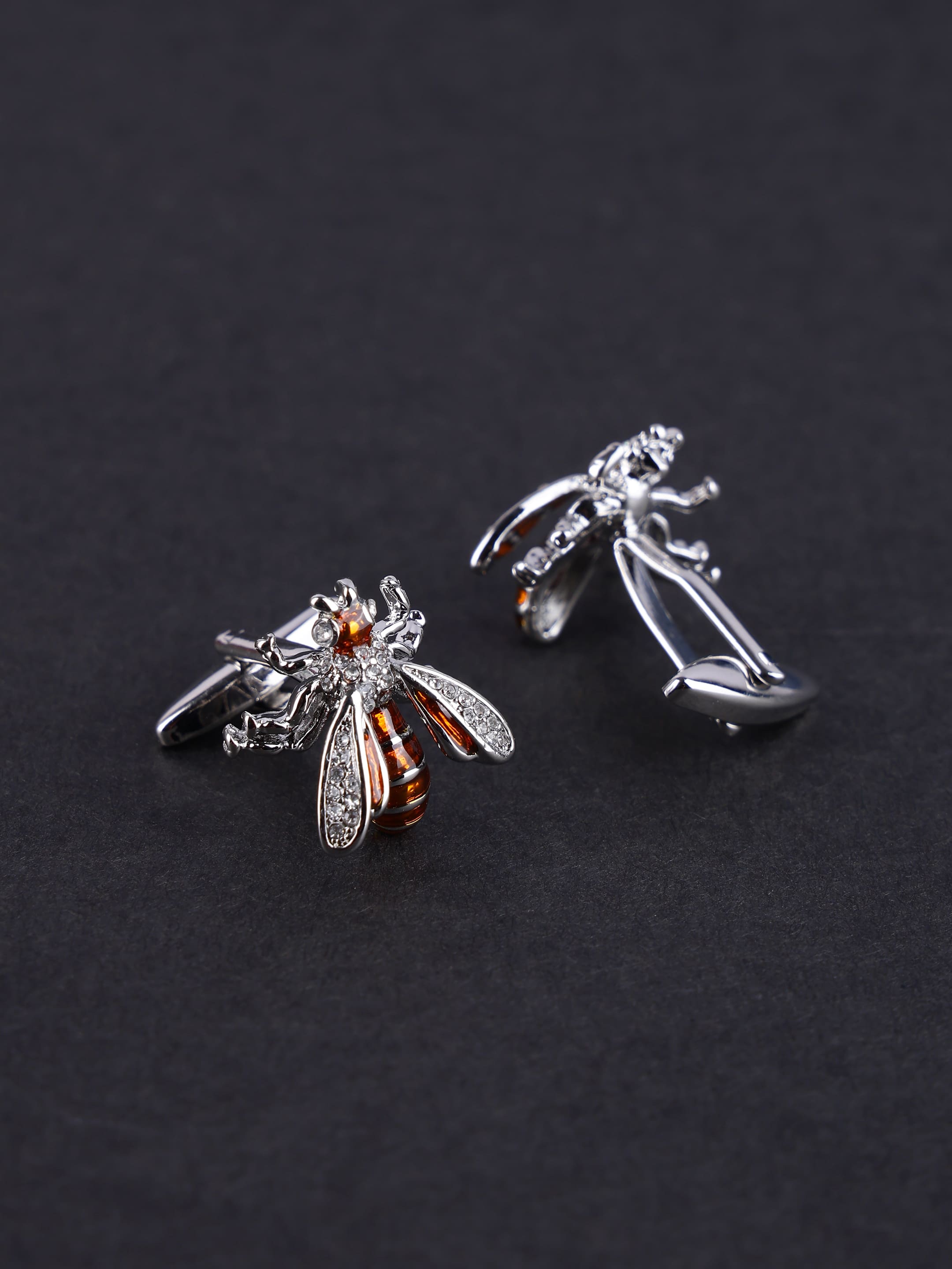 Royal Bee Crystal Cufflinks