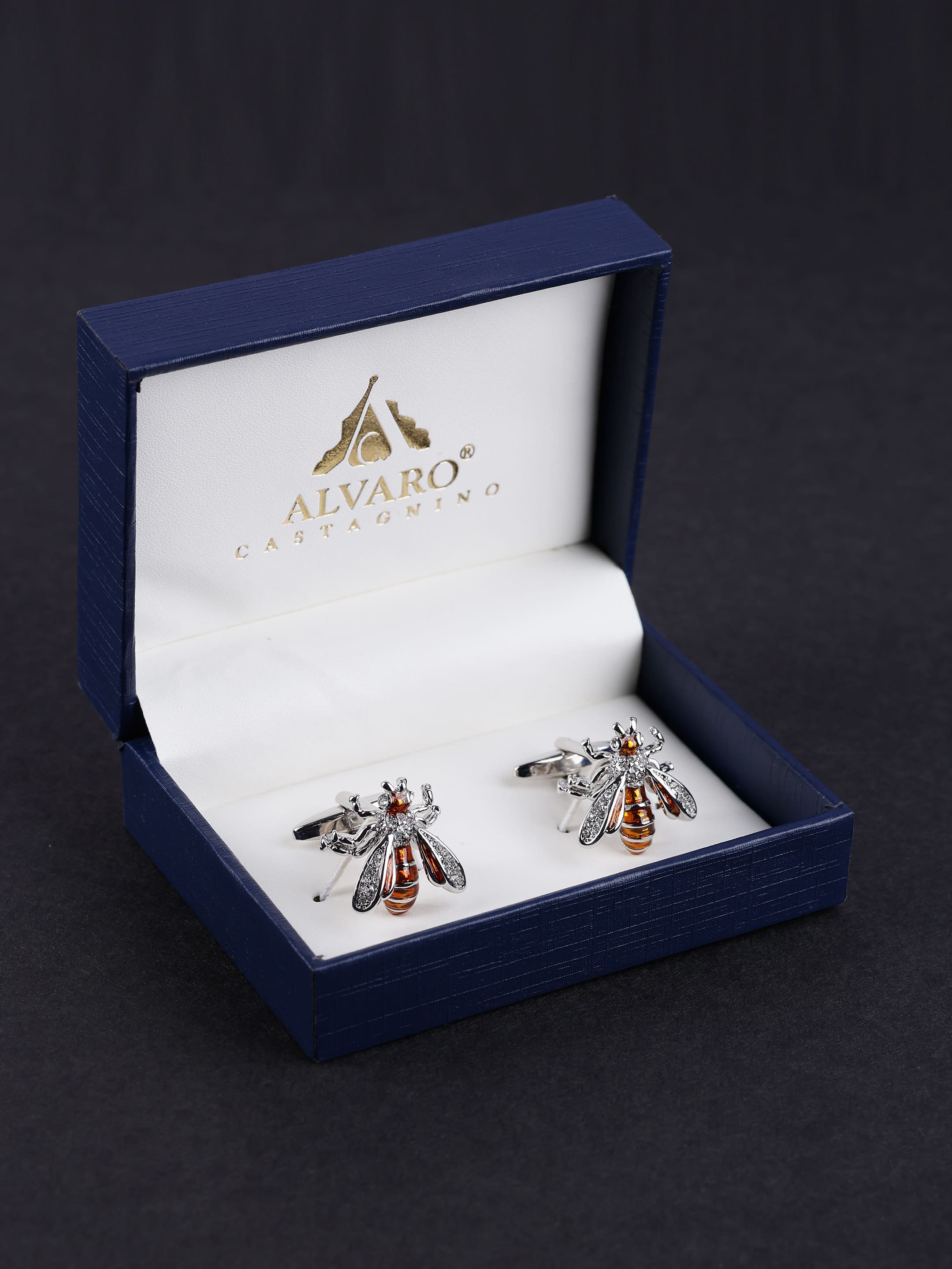Royal Bee Crystal Cufflinks