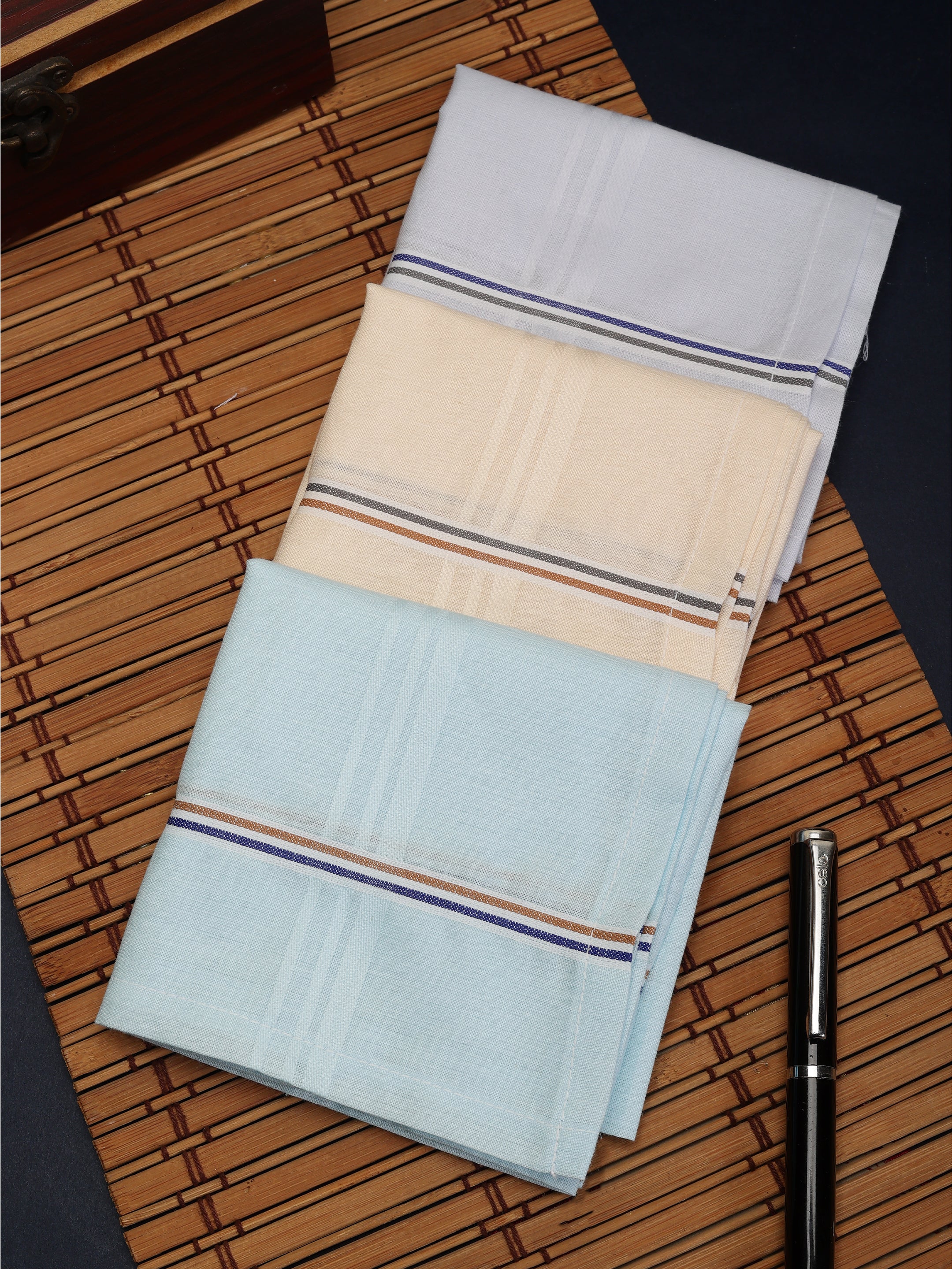 Pastel Stripe Cotton Handkerchiefs