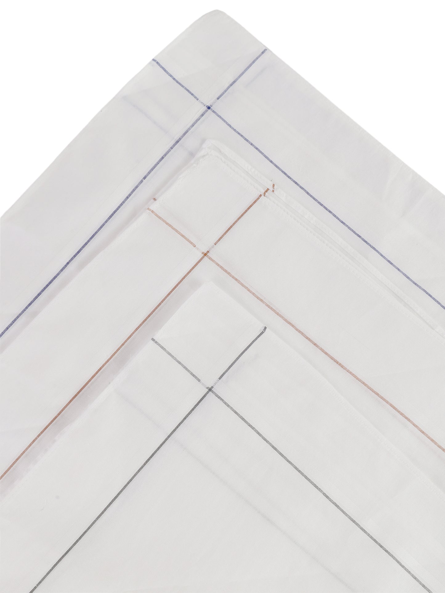 Alvaro Castagnino Men Pack Of 3 Striped Pure Cotton Handkerchief