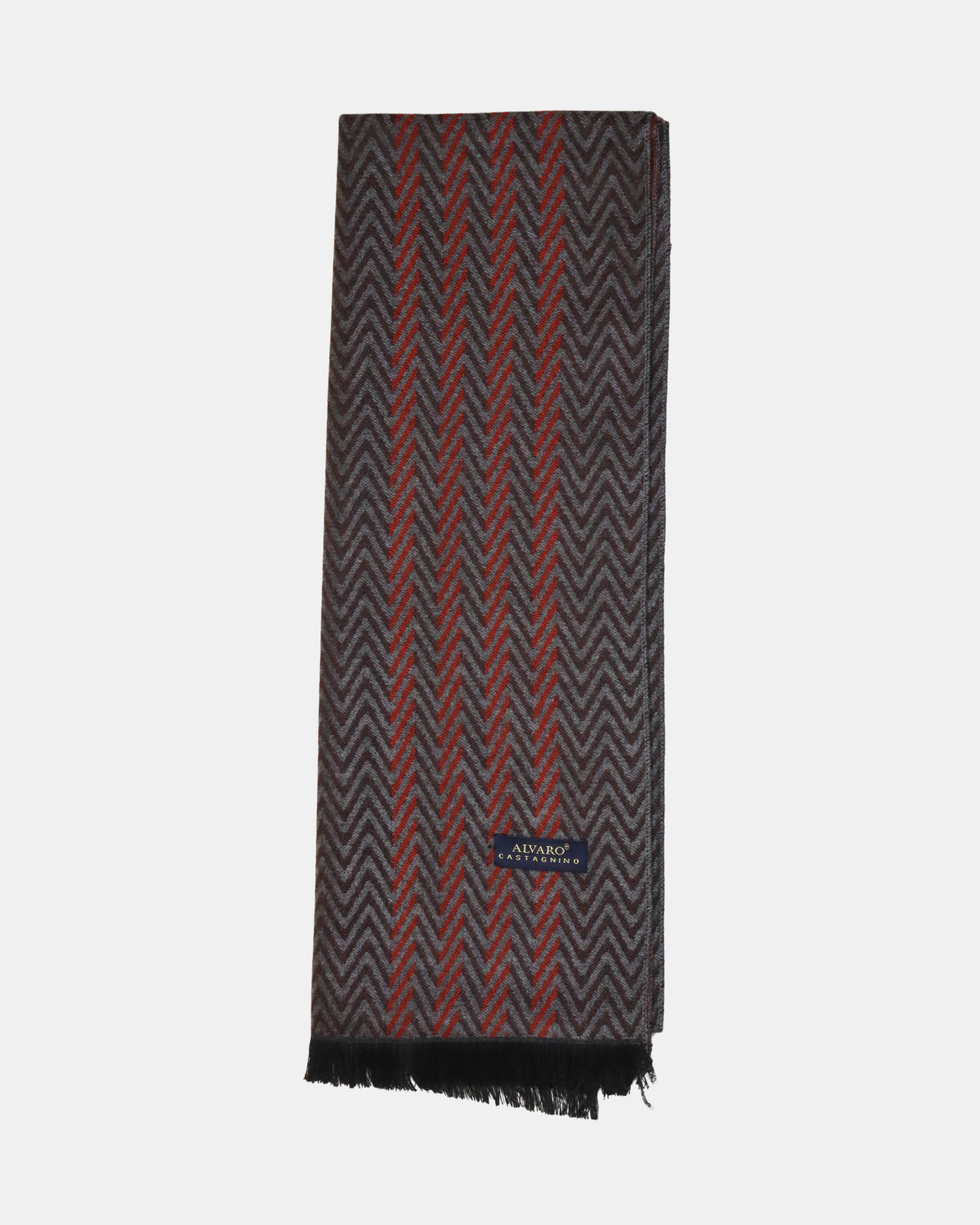 Grey & Rust Textured Winter Muffler