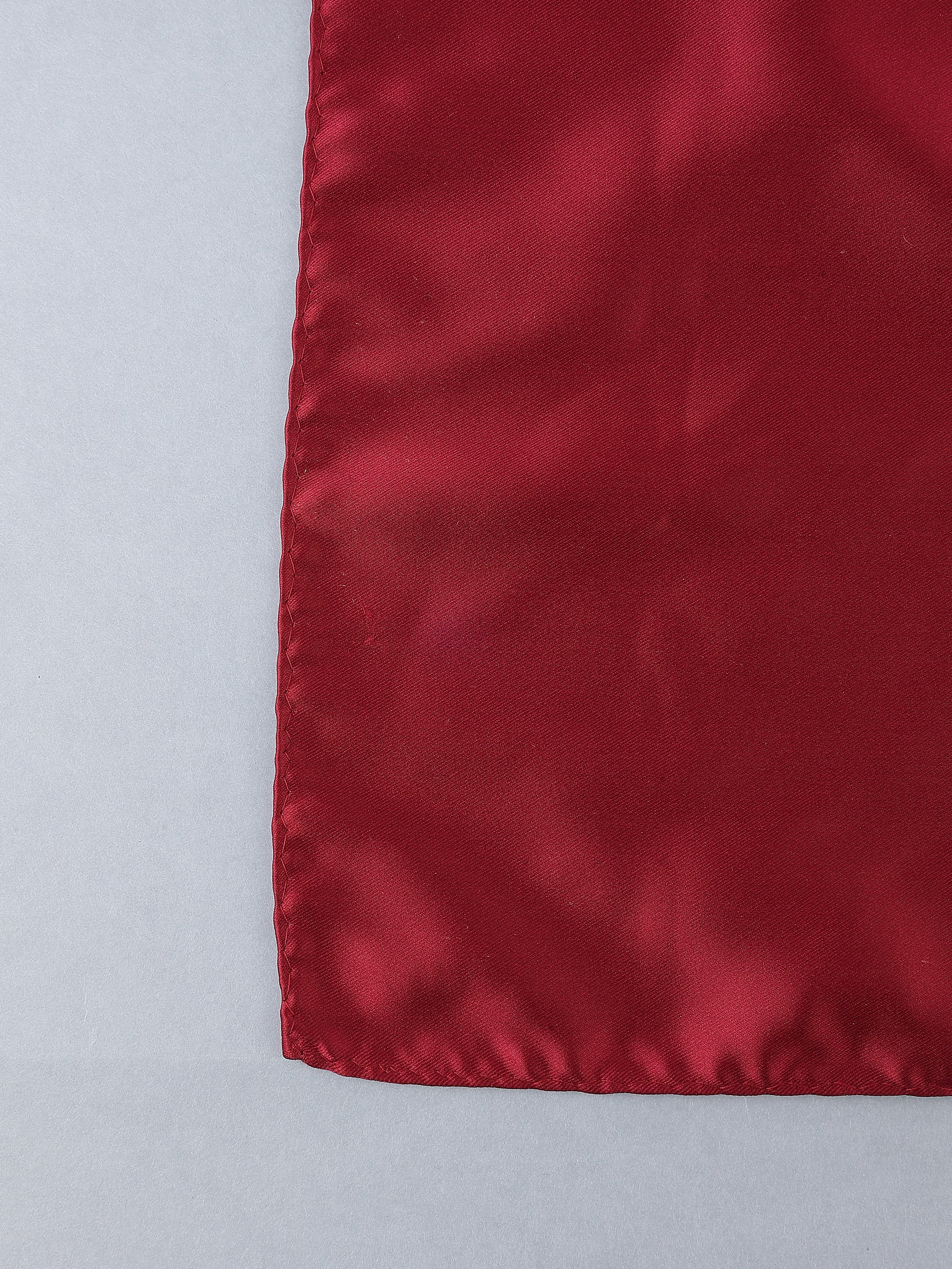 Maroon Solid Pocket Square