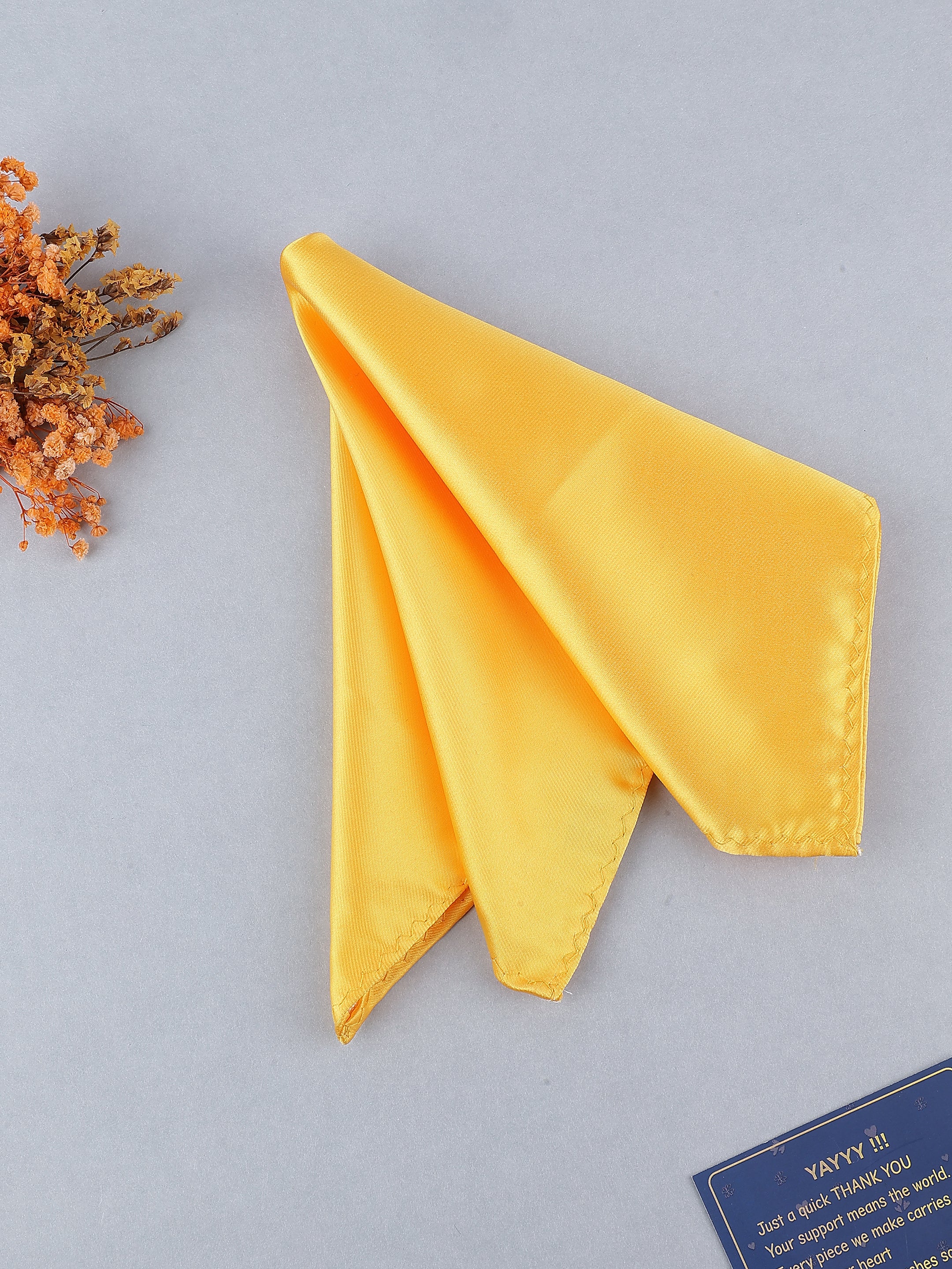 Yellow Solid Pocket Square