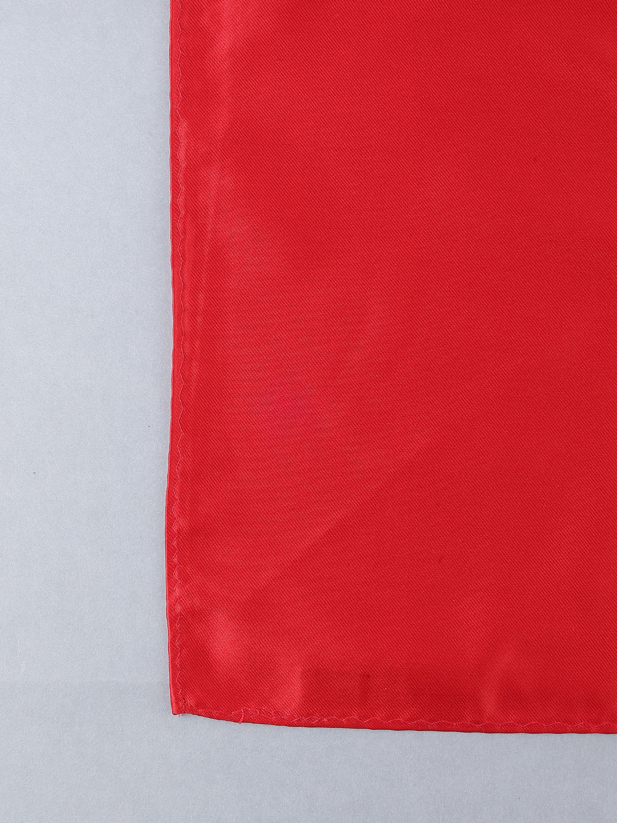 Red Solid Pocket Square