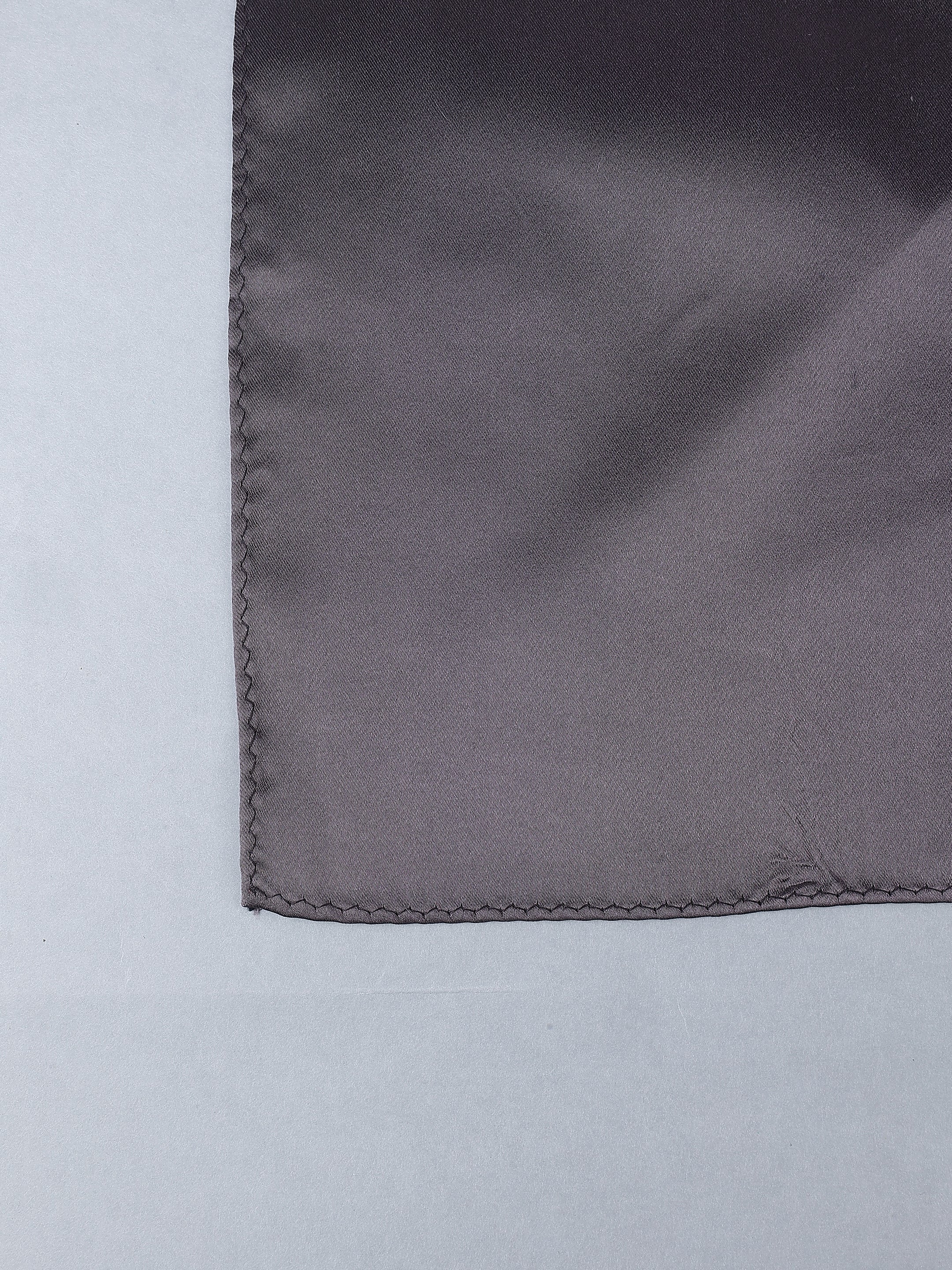 Solid Silk Charcoal Grey Pocket Square