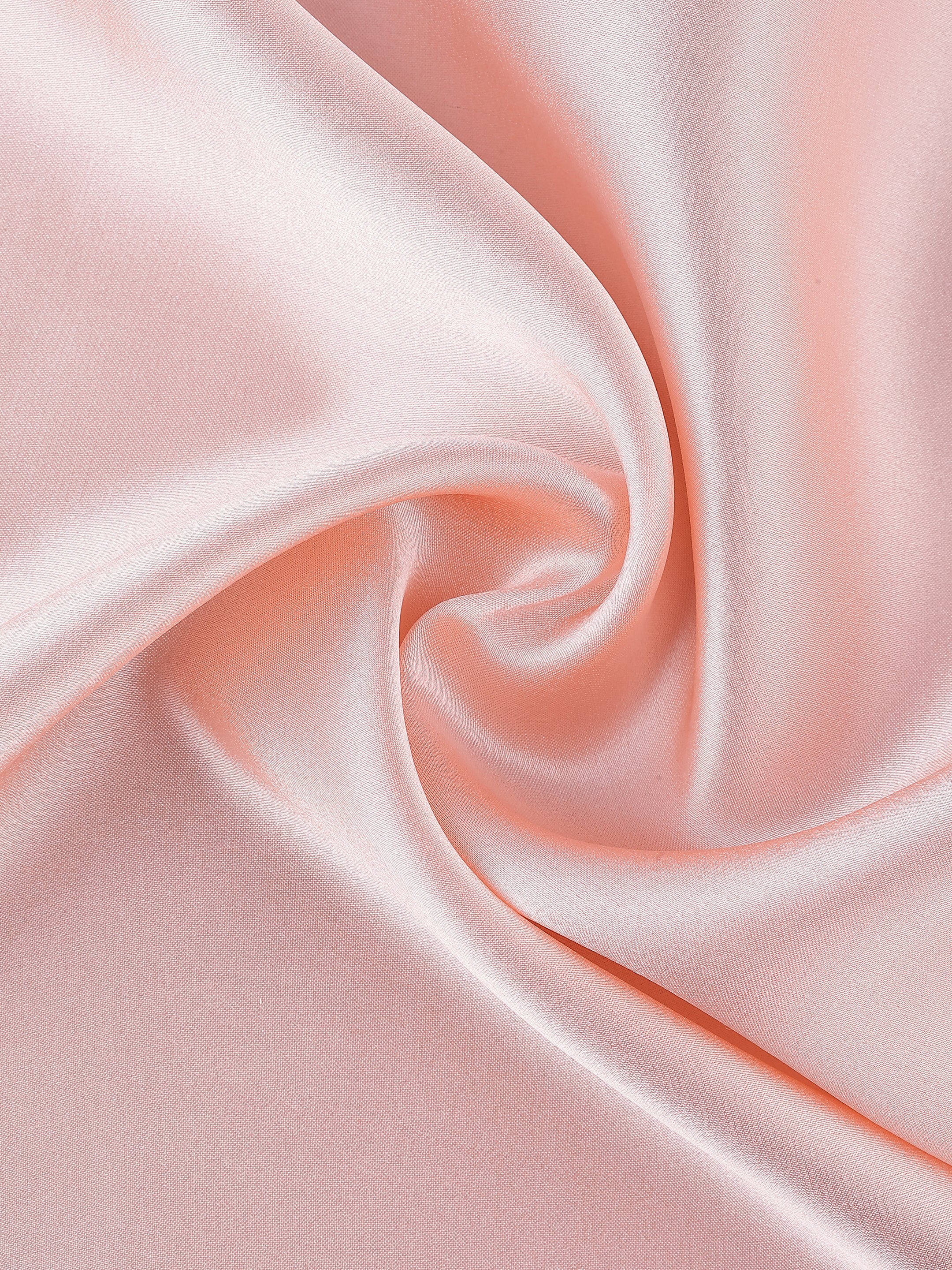 Peach Solid Silk Pocket Square