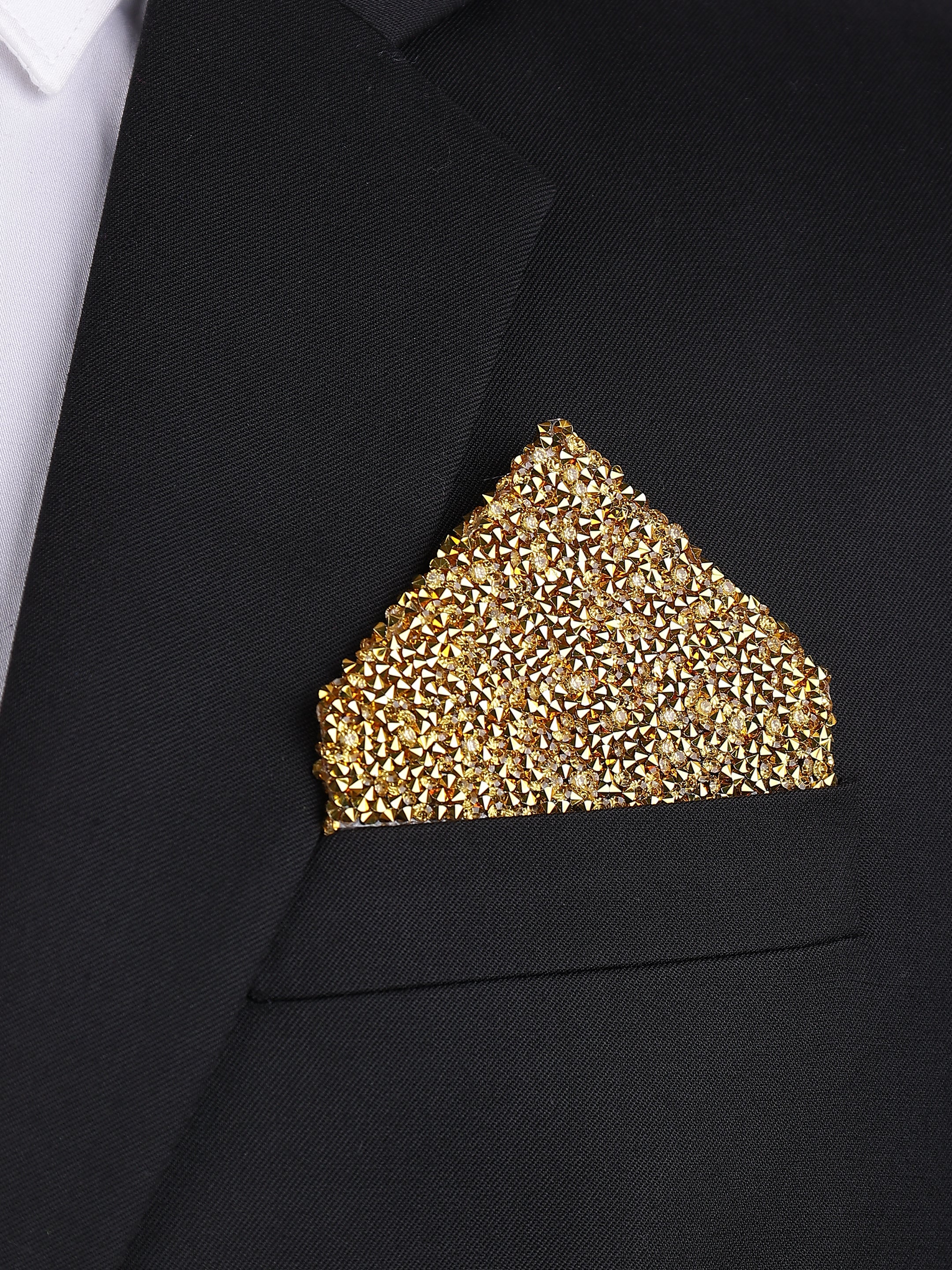 Black & Gold Envelope Clutch Pocket Square