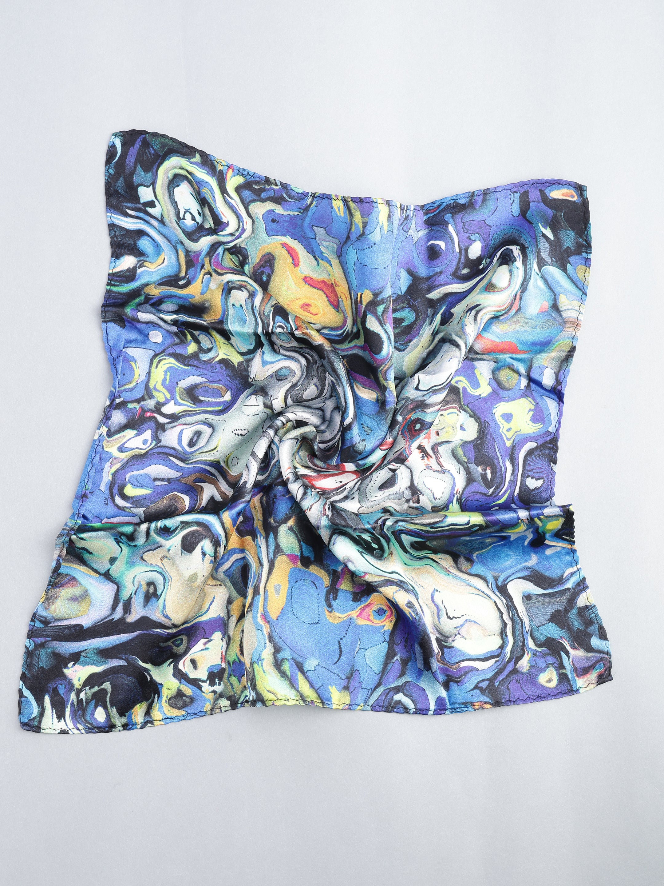 Abstract Marble Silk Pocket Square
