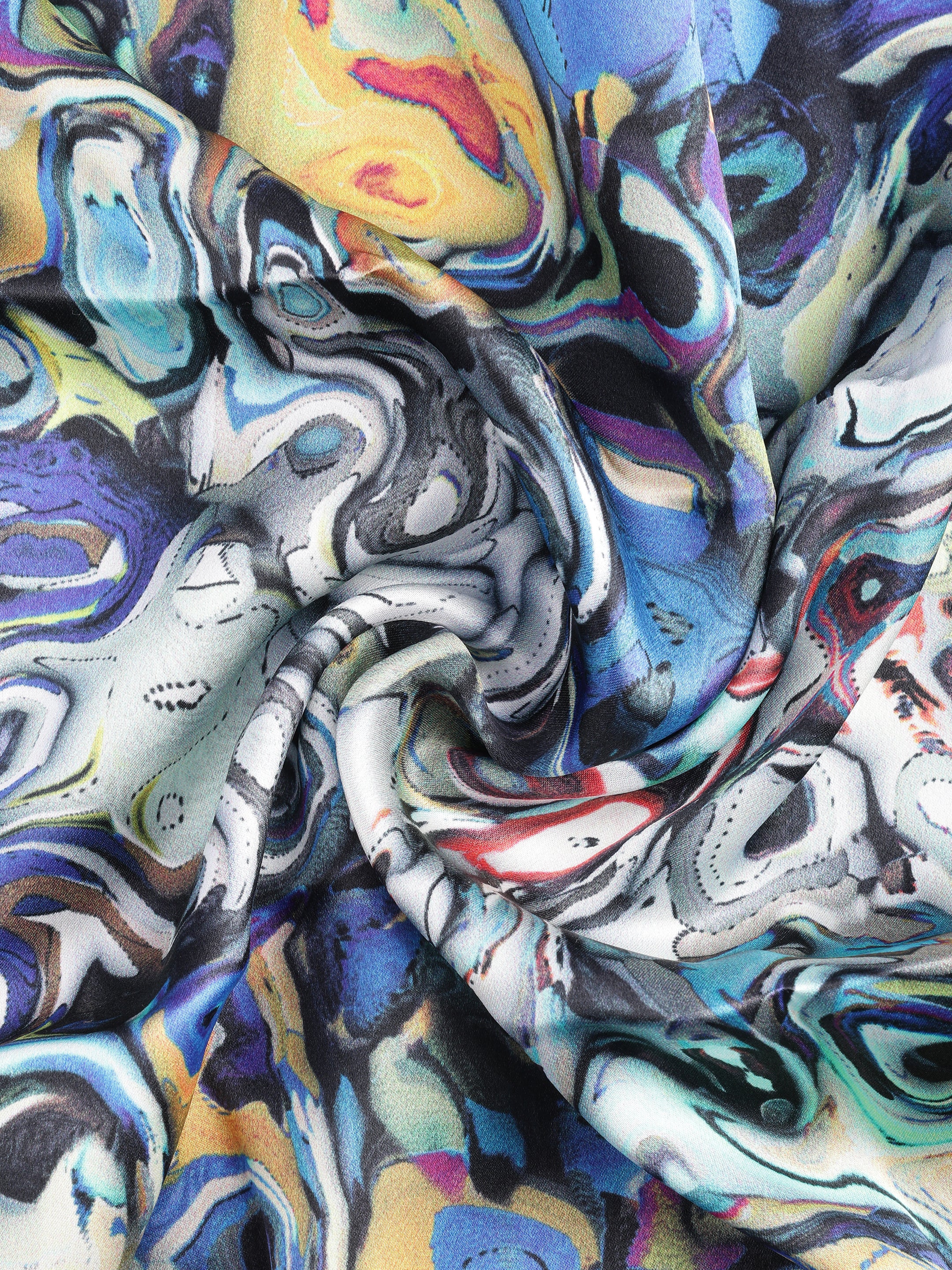 Abstract Marble Silk Pocket Square