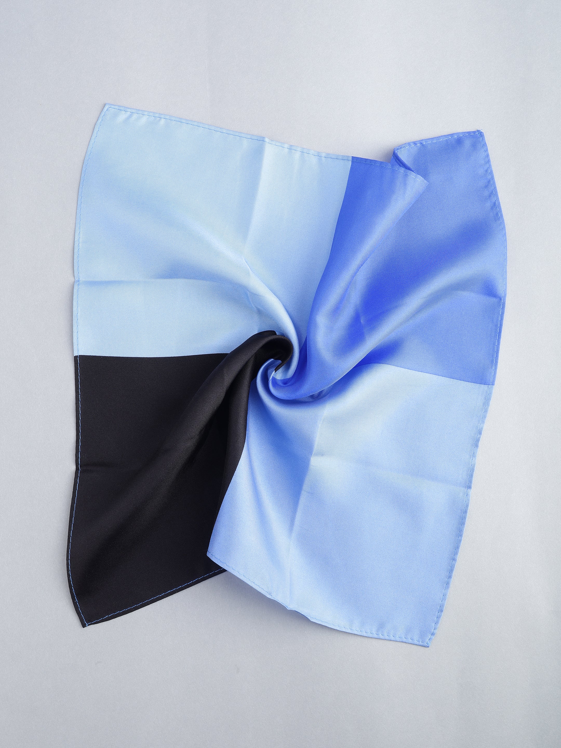 Tri-Tone Geometric Silk Pocket Square