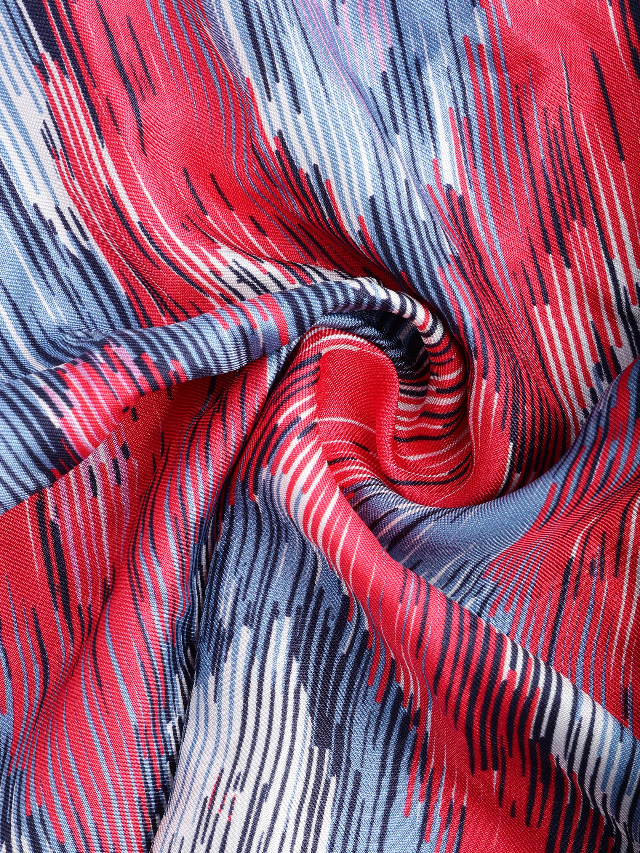 Abstract Glitch Print Silk Pocket Square