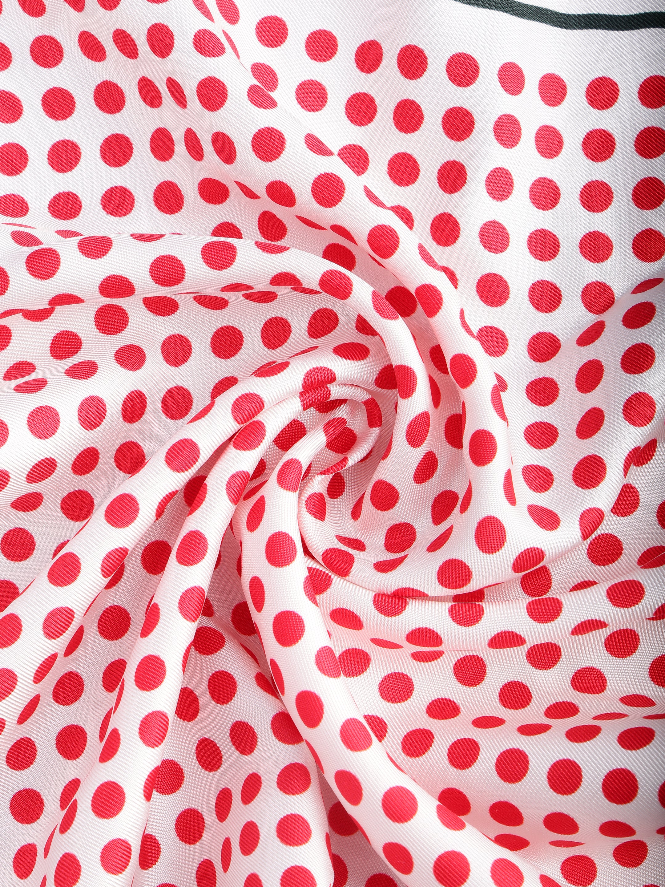 Polka Dot Bordered Silk Pocket Square