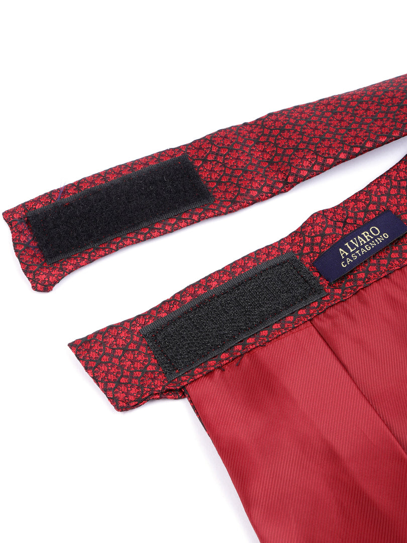 Maroon Tapestry Pattern Cravat