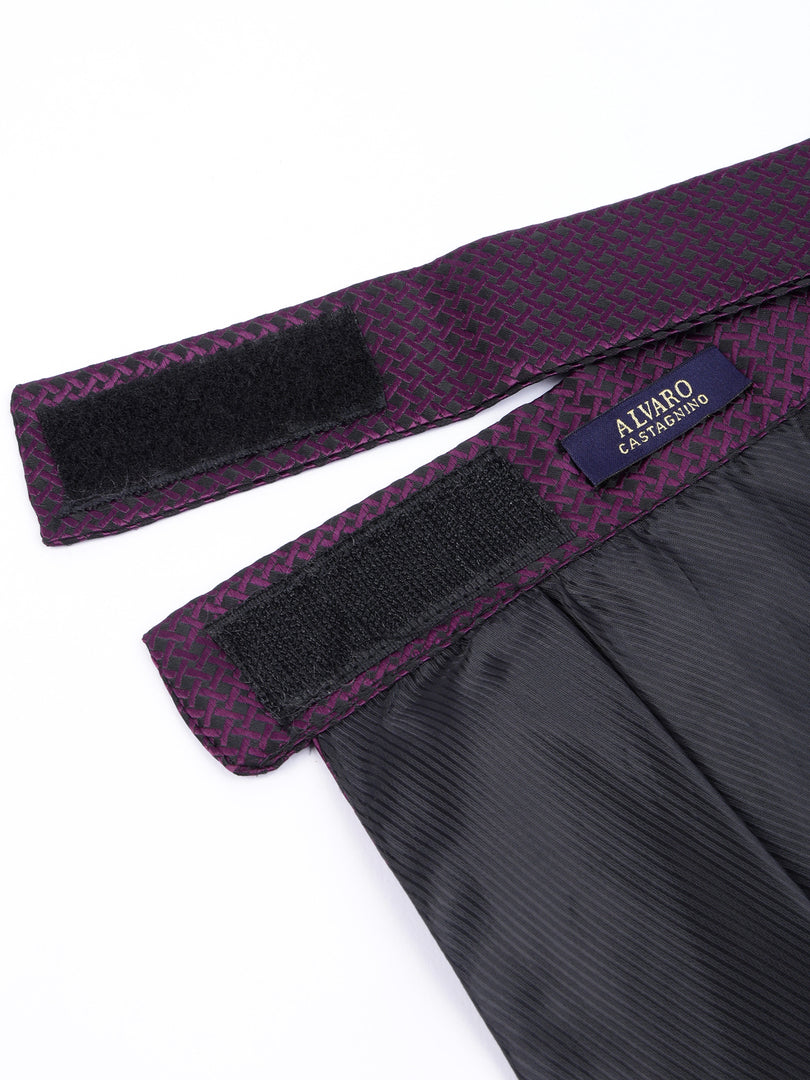 Purple Grid Texture Cravat