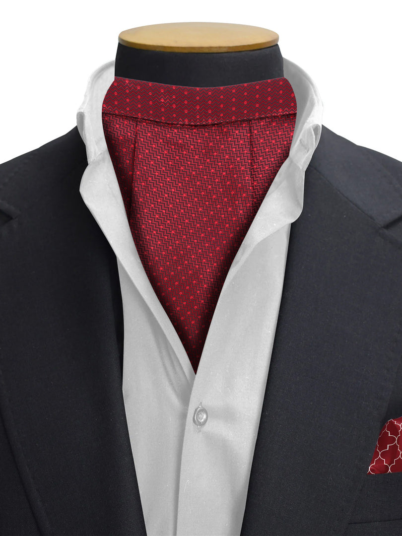 Maroon Zigzag Pattern Cravat