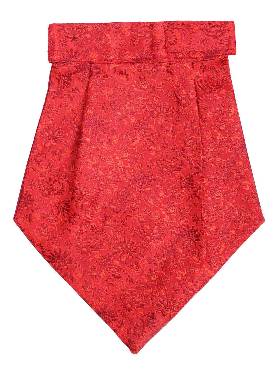 Red Floral Cravat & Pocket Square Set