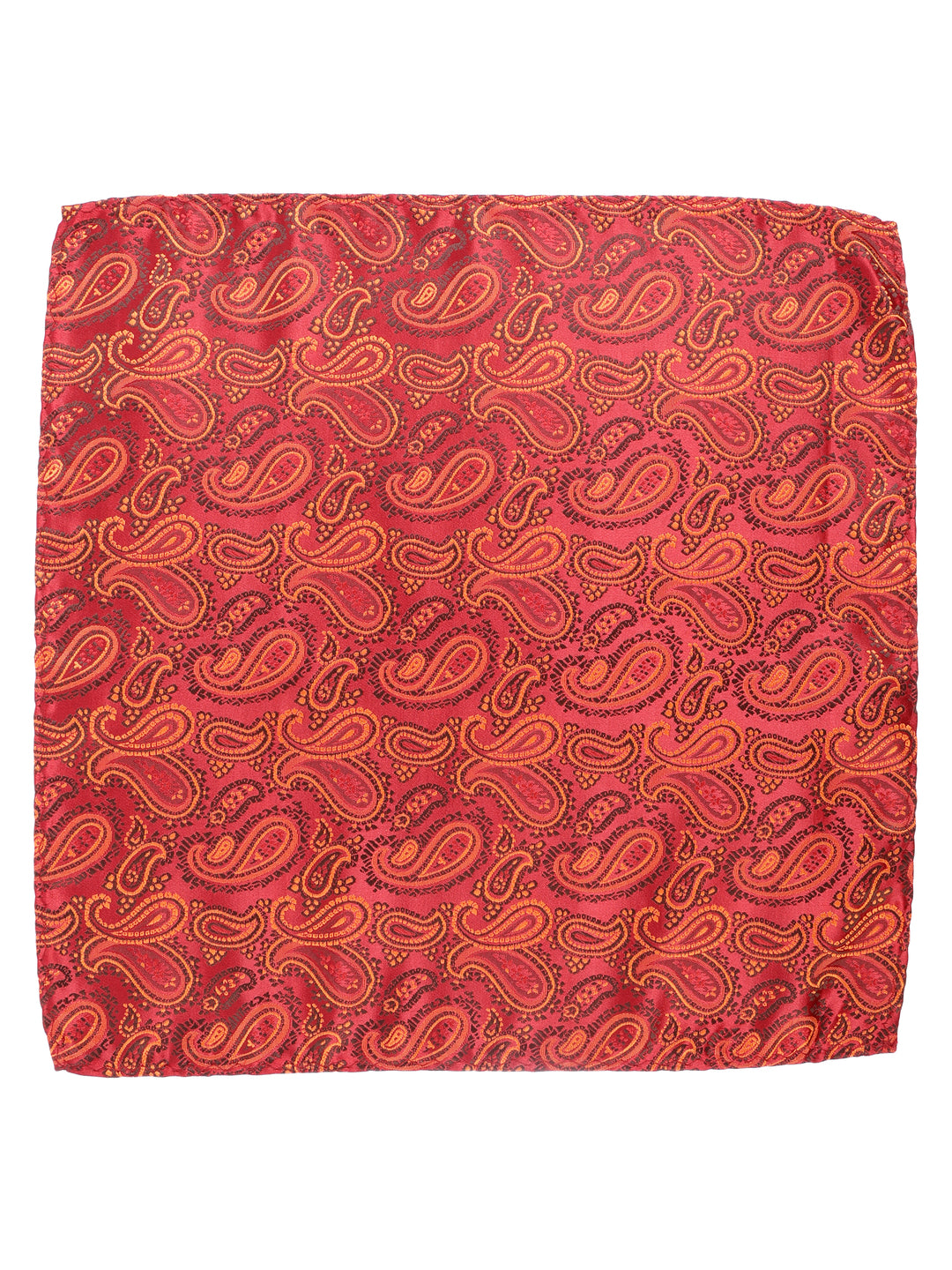 Red & Yellow Paisley Cravat & Pocket Square Set