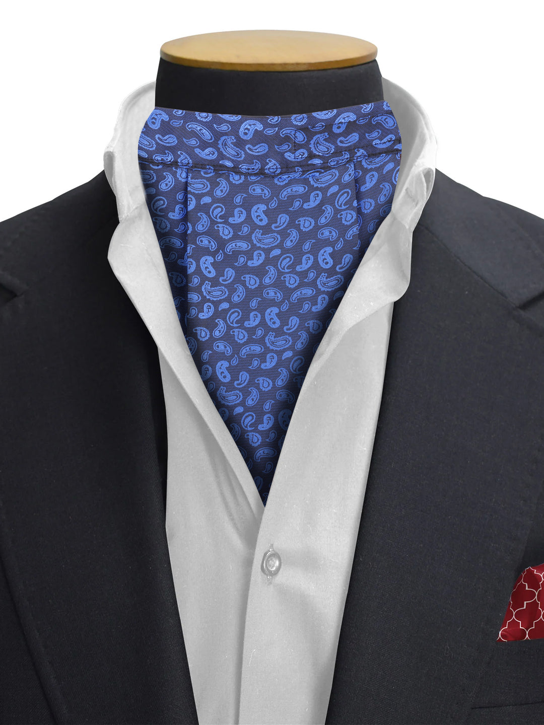 Blue Paisley Cravat & Pocket Square Set