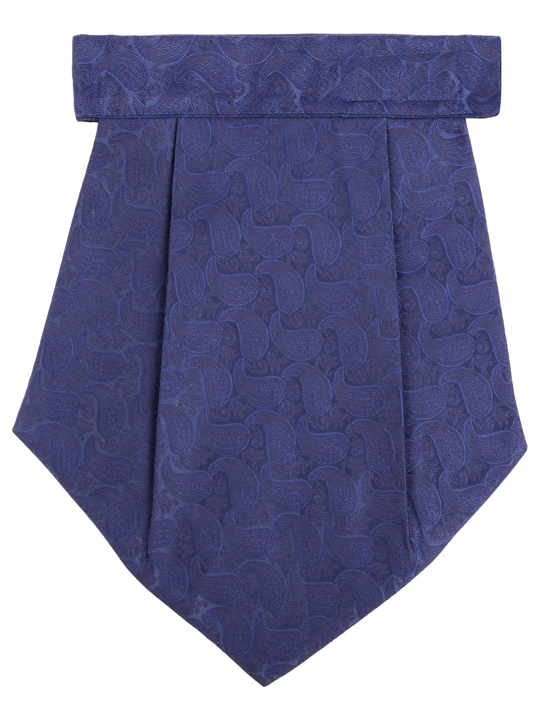 Navy Blue Tonal Paisley Cravat & Pocket Square Set