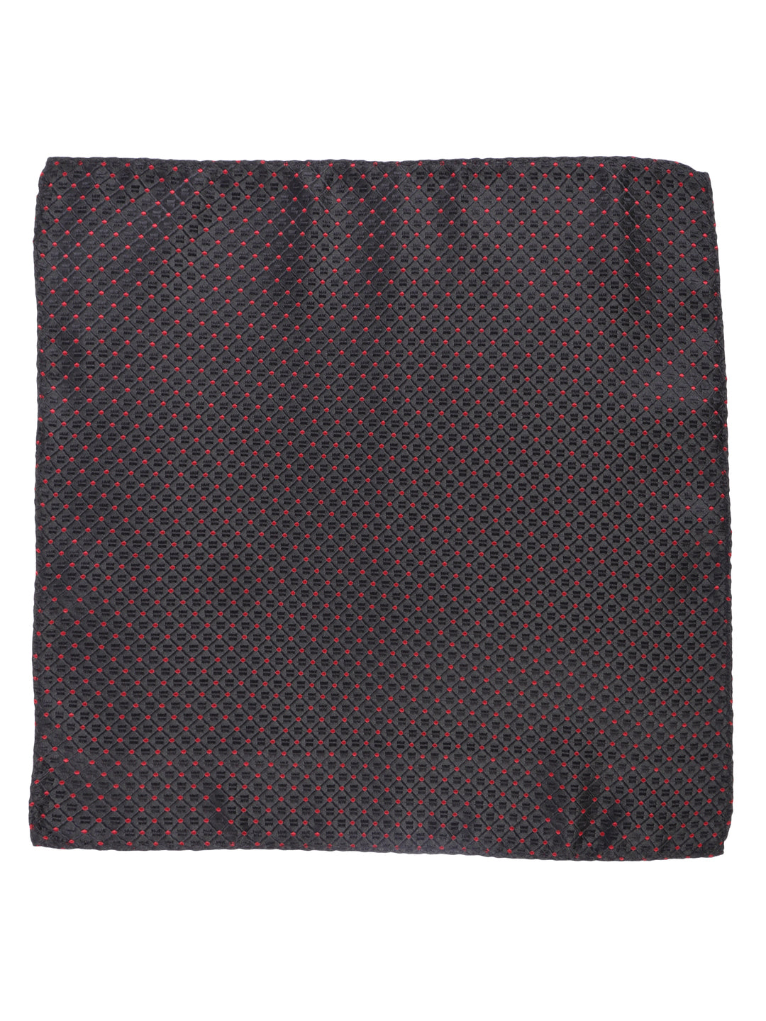 Black & Maroon Dotted Pattern Cravat & Pocket Square Set