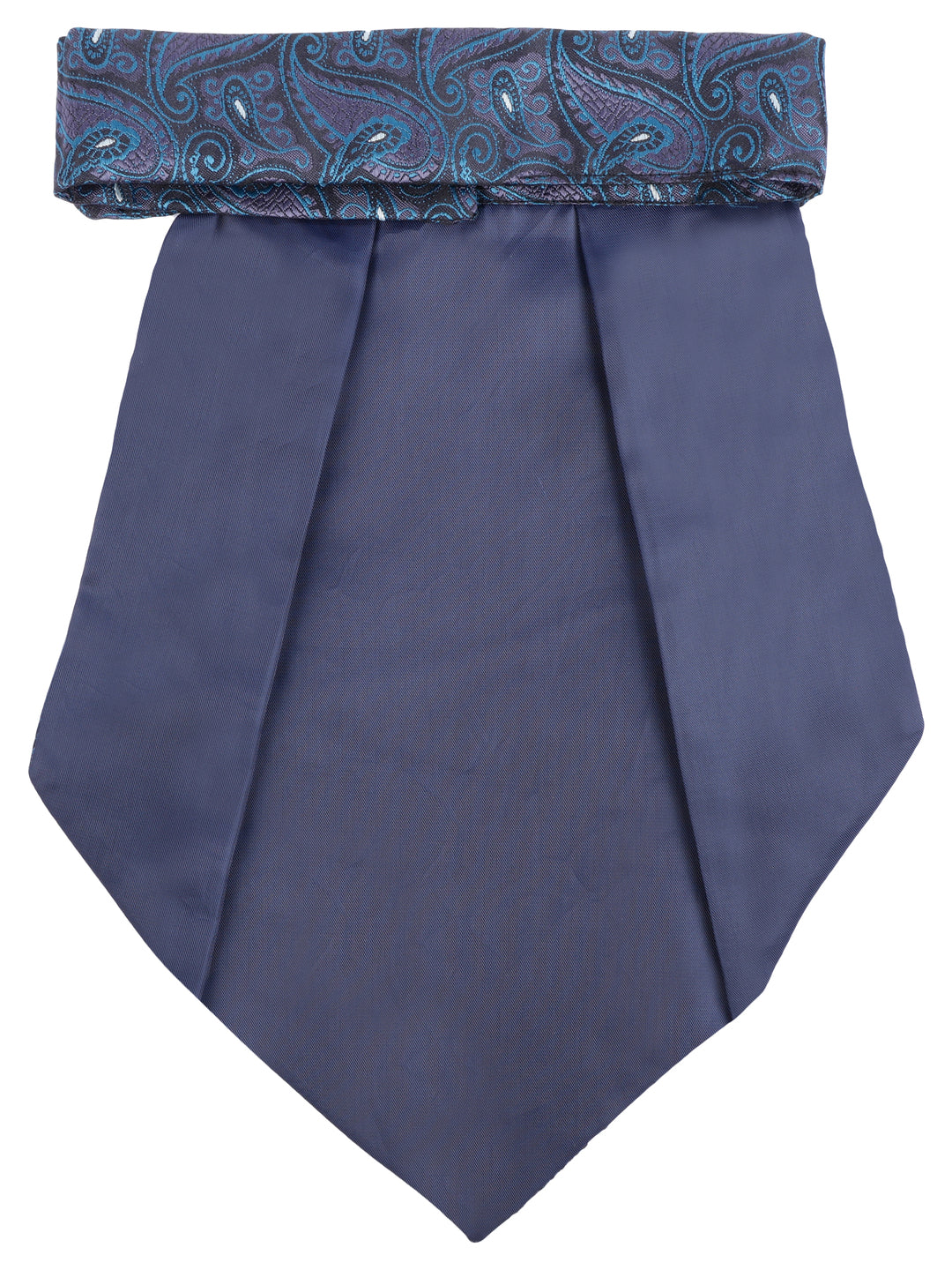 Blue & Purple Paisley Cravat & Pocket Square Set