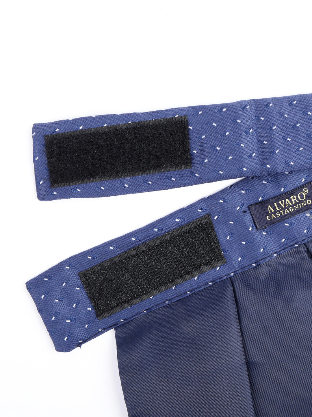 Navy Blue Dotted Cravat & Pocket Square Set
