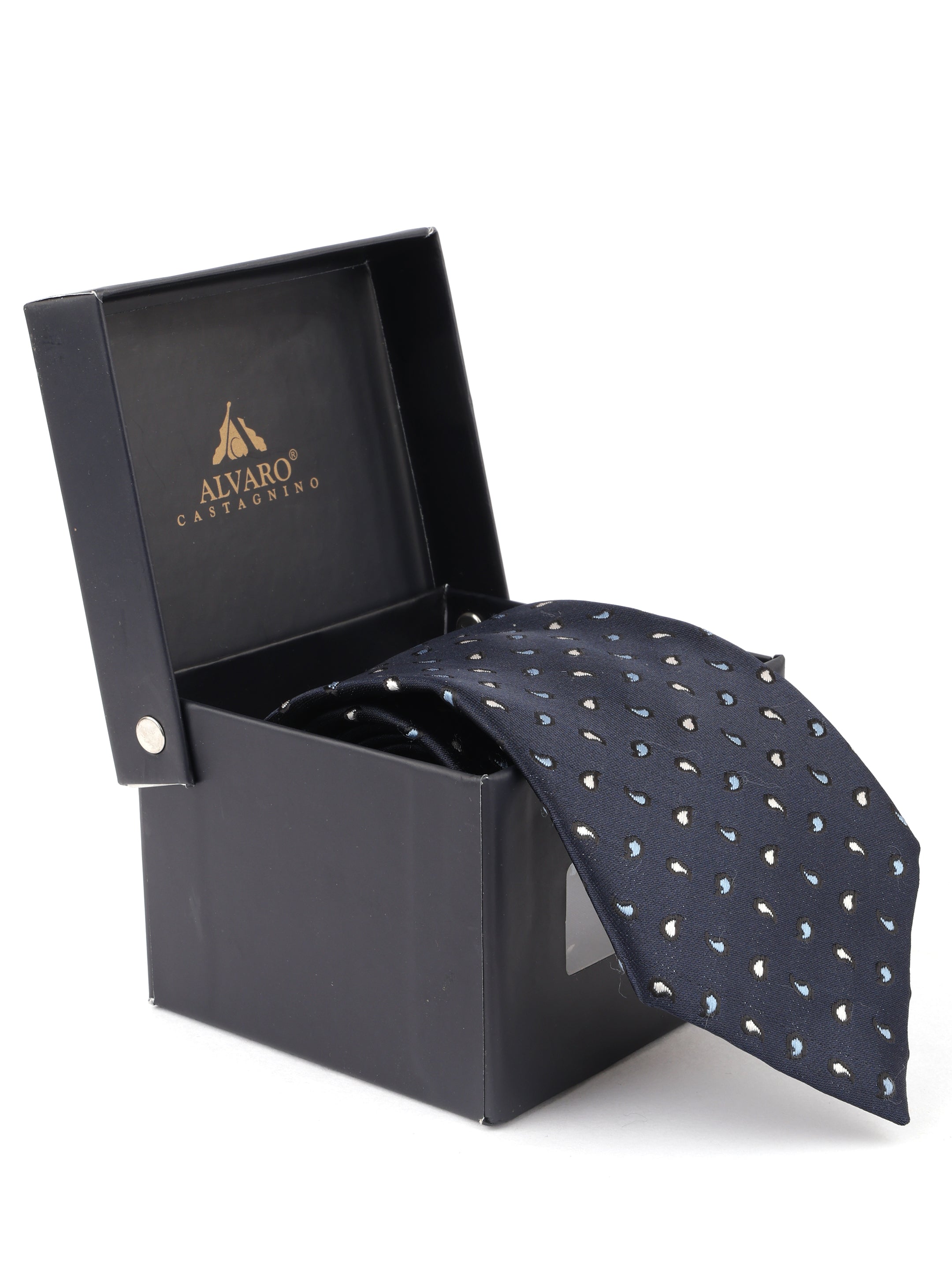 Navy Blue Paisley Necktie