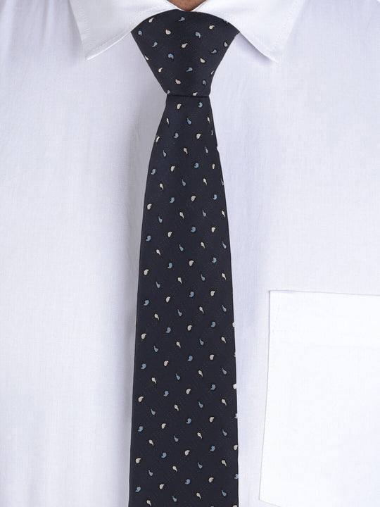 Navy Blue Paisley Necktie