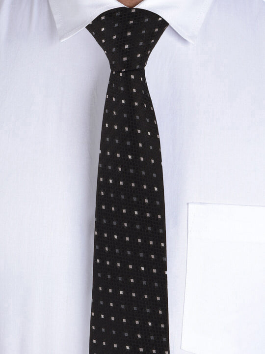 Alvaro Castagnino Black & White Coloured Necktie for Men