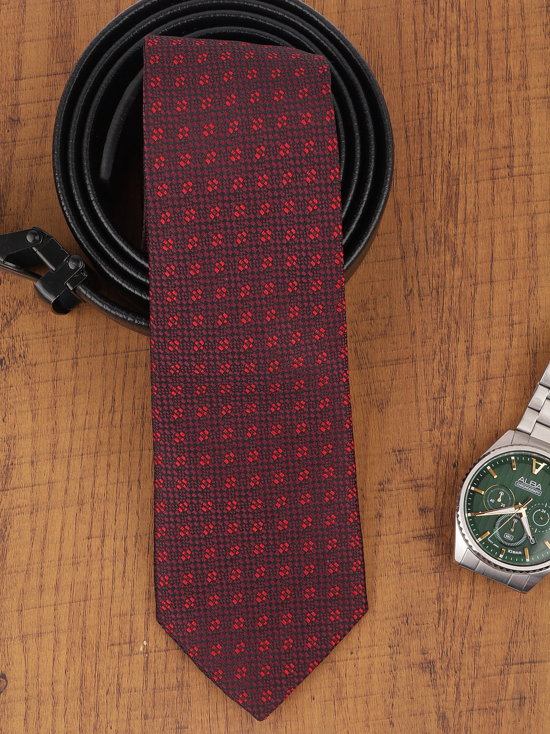Alvaro Castagnino Maroon Coloured Necktie for Men