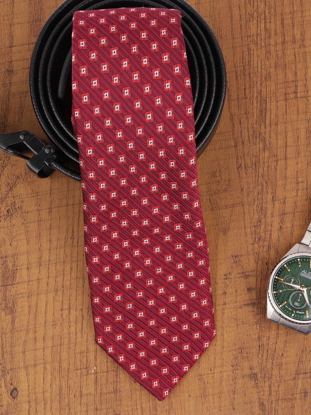 Alvaro Castagnino Maroon Coloured Necktie for Men