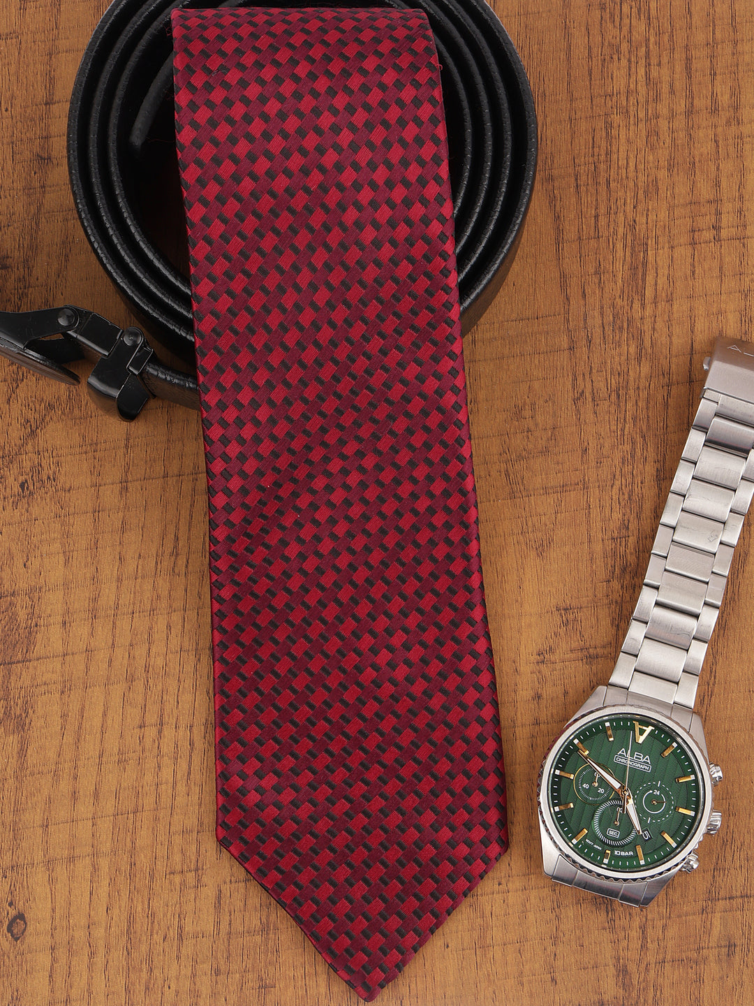Alvaro Castagnino Maroon Coloured Necktie for Men