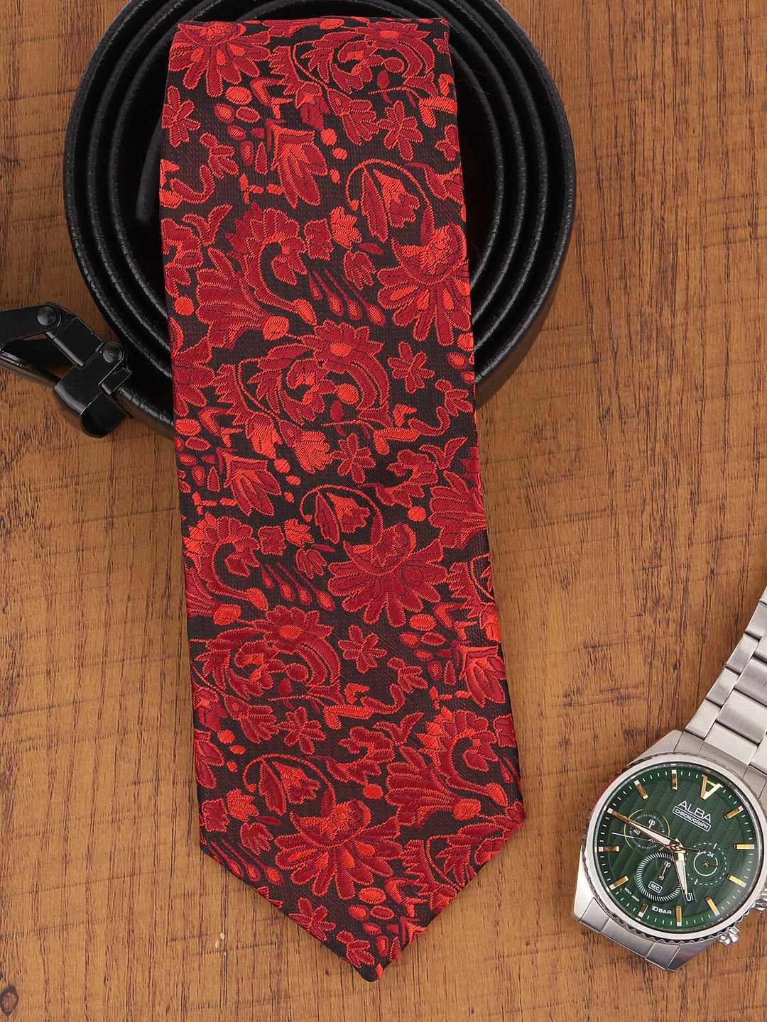 Alvaro Castagnino Maroon Coloured Necktie for Men