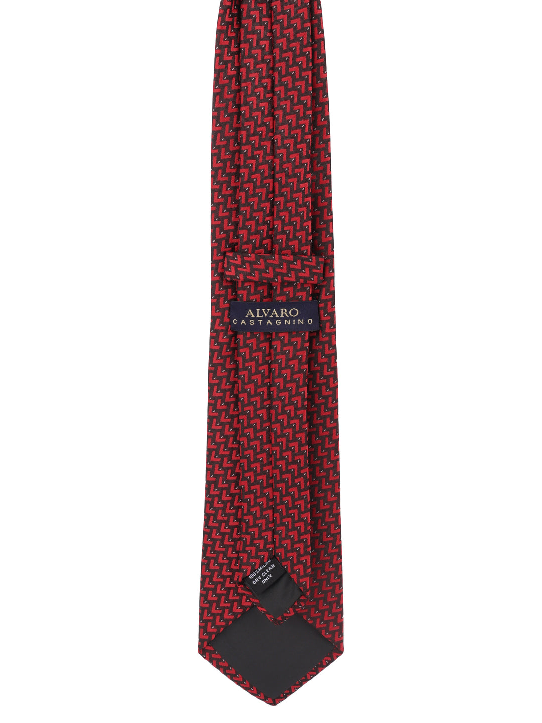 Maroon Geometric Necktie