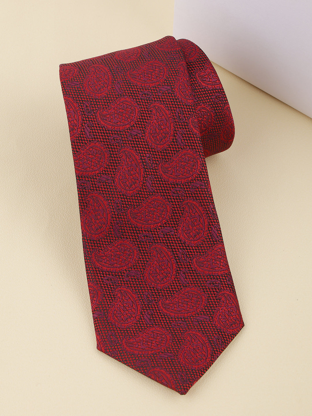 Alvaro Castagnino Maroon Coloured Necktie for Men