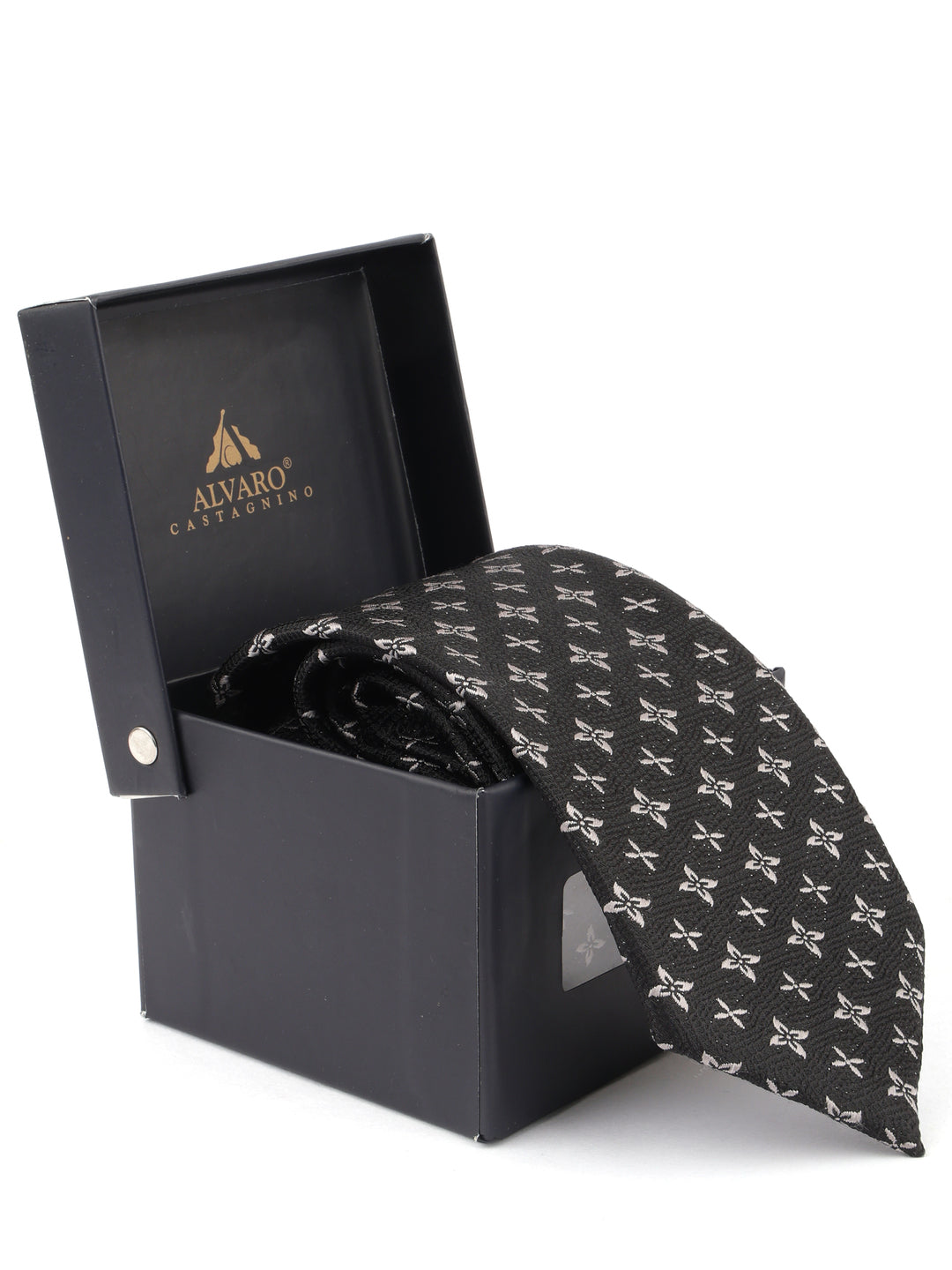 Alvaro Castagnino Black & Brown Coloured Necktie for Men
