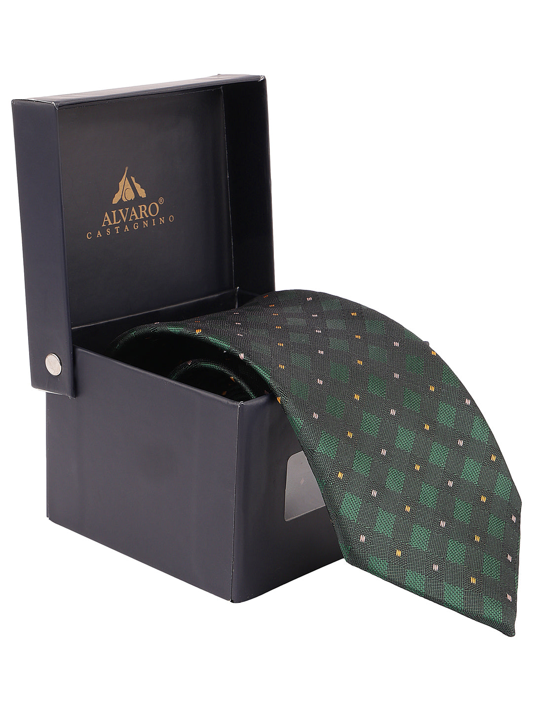 Geometric Dark Green Necktie