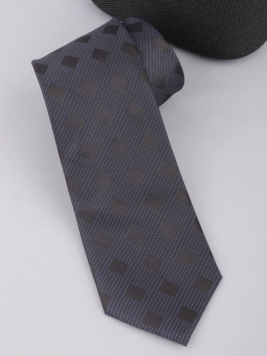 Geometric Navy Blue Necktie