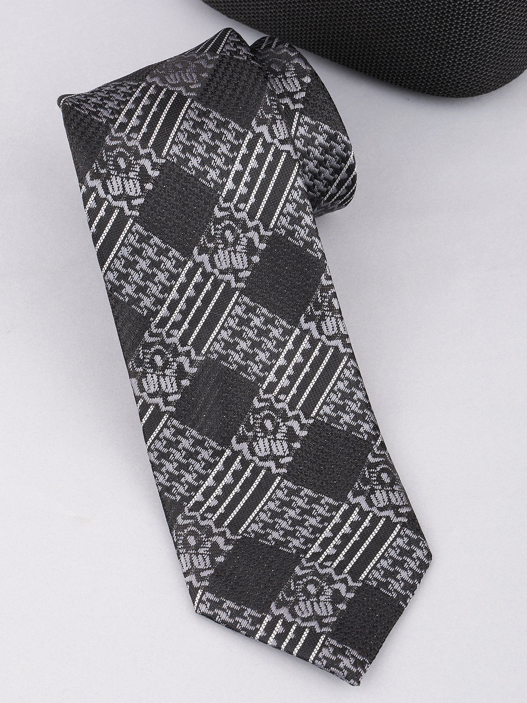 Alvaro Castagnino Black & Grey Coloured Necktie for Men